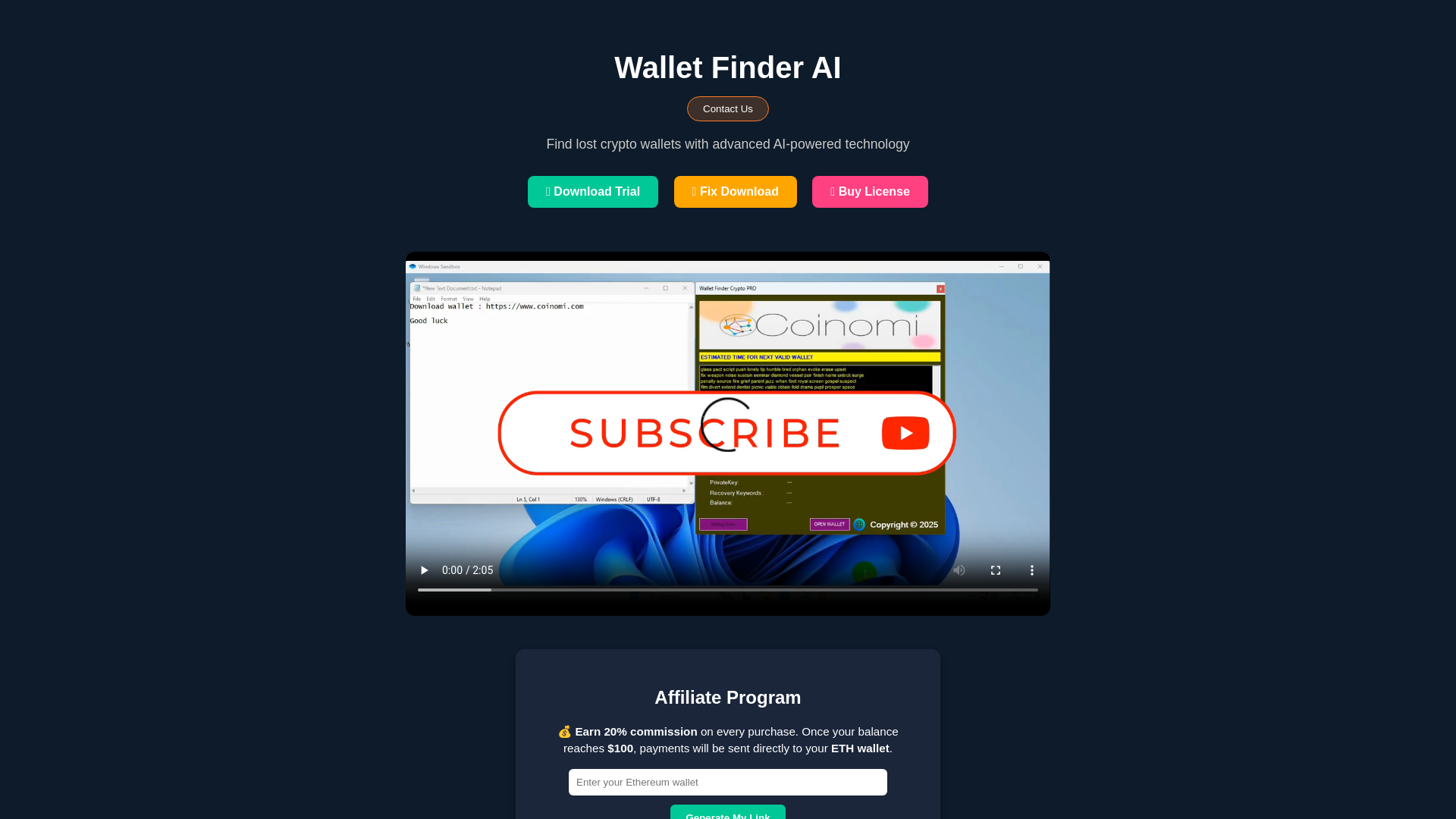 Screenshot of coinomi.pythonanywhere.com