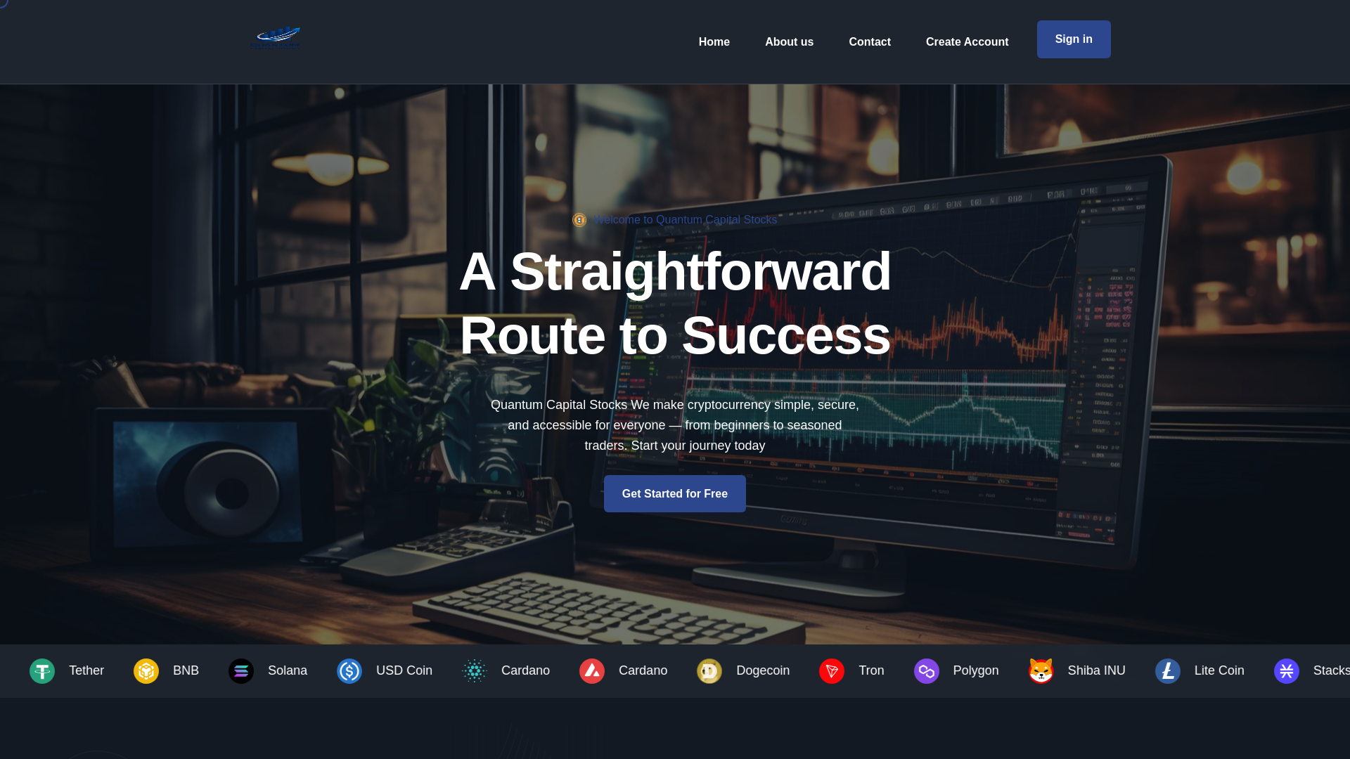 Screenshot of quantumcapitalstock.live