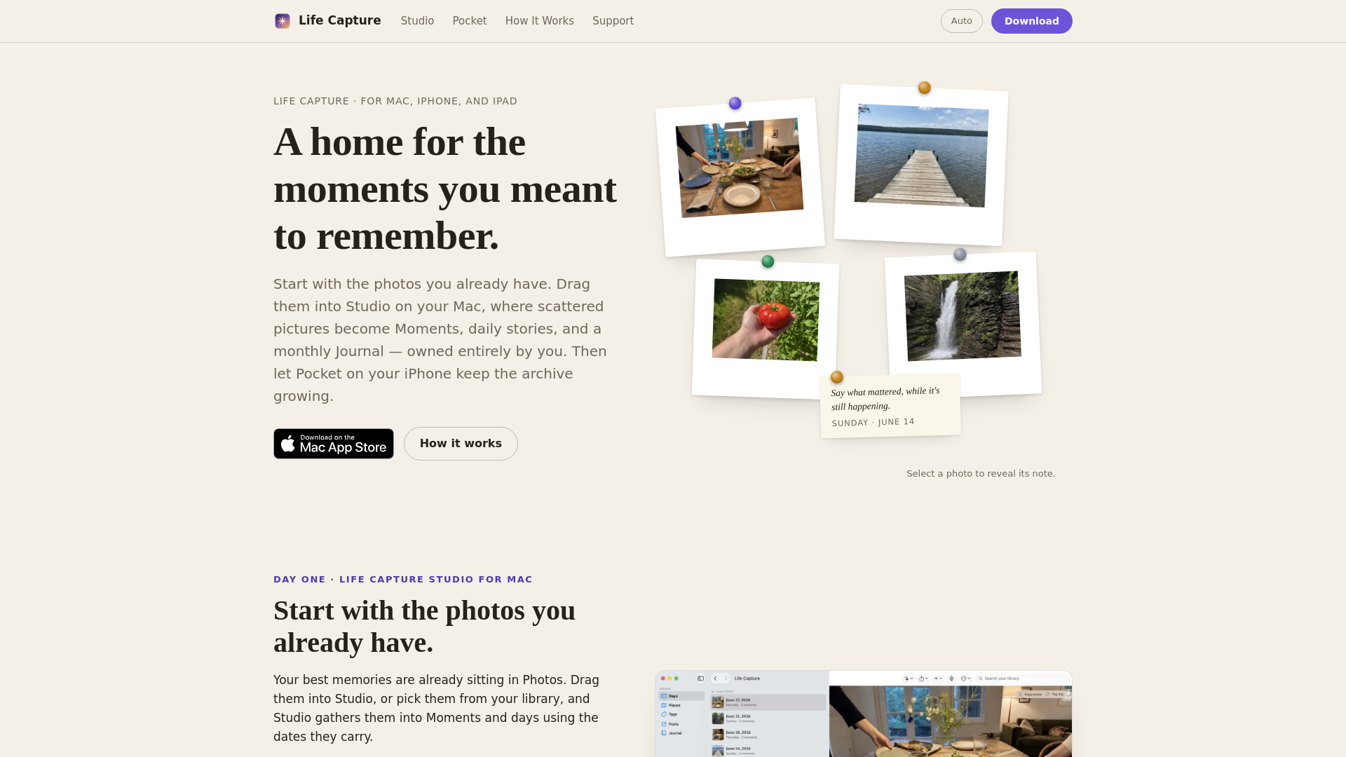Screenshot of life-capture.com