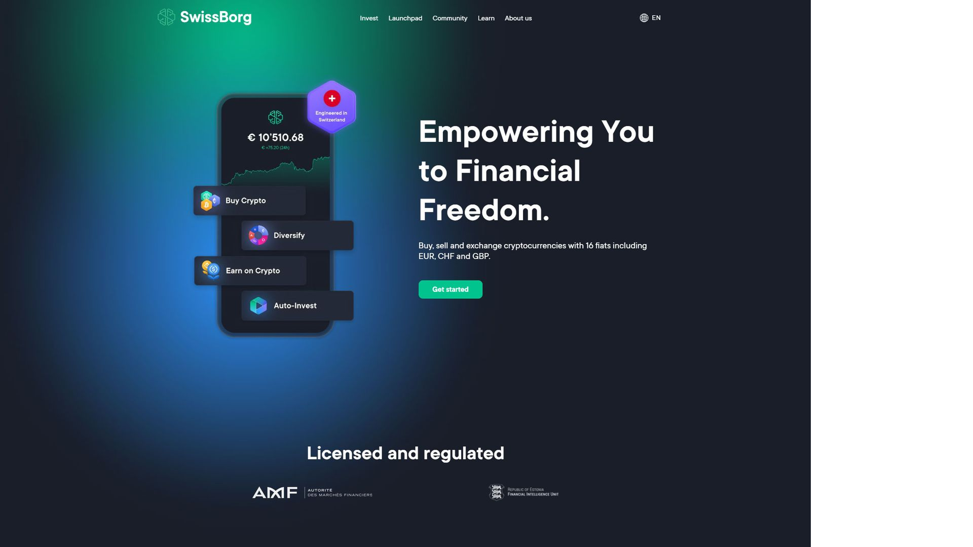 Screenshot of swissborgloginev.webflow.io