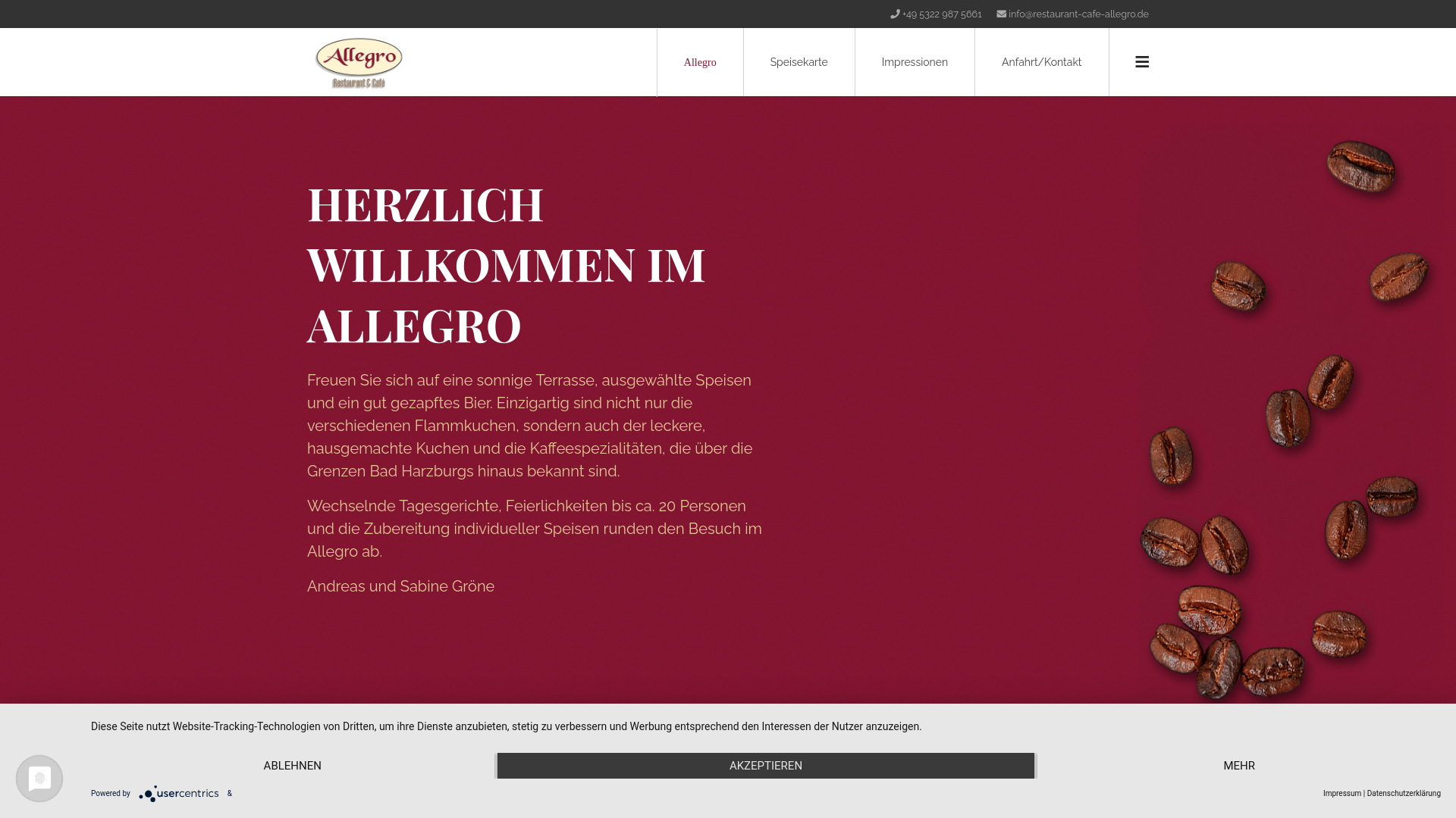 Stored capture of restaurant-cafe-allegro.de