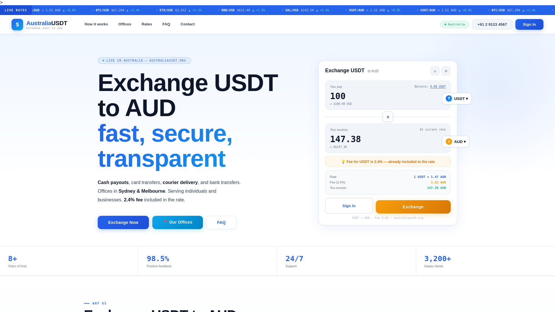 Screenshot of australiausdt.org