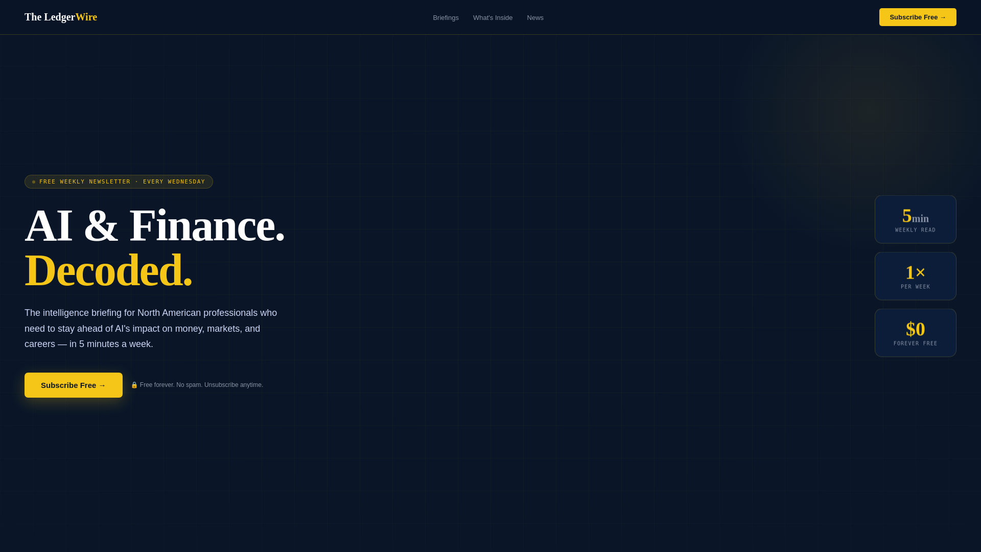 Screenshot of theledgerwire.com