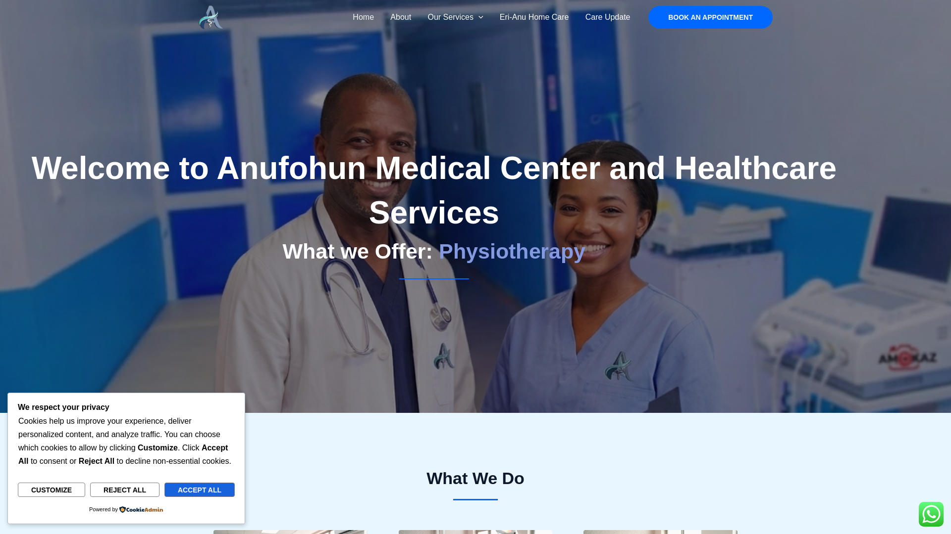Screenshot of anufohunmedicals.org