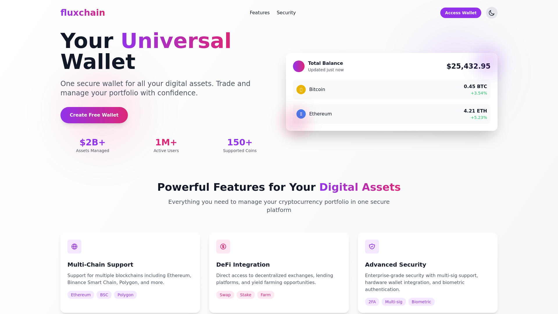 Screenshot of fluxchain.co