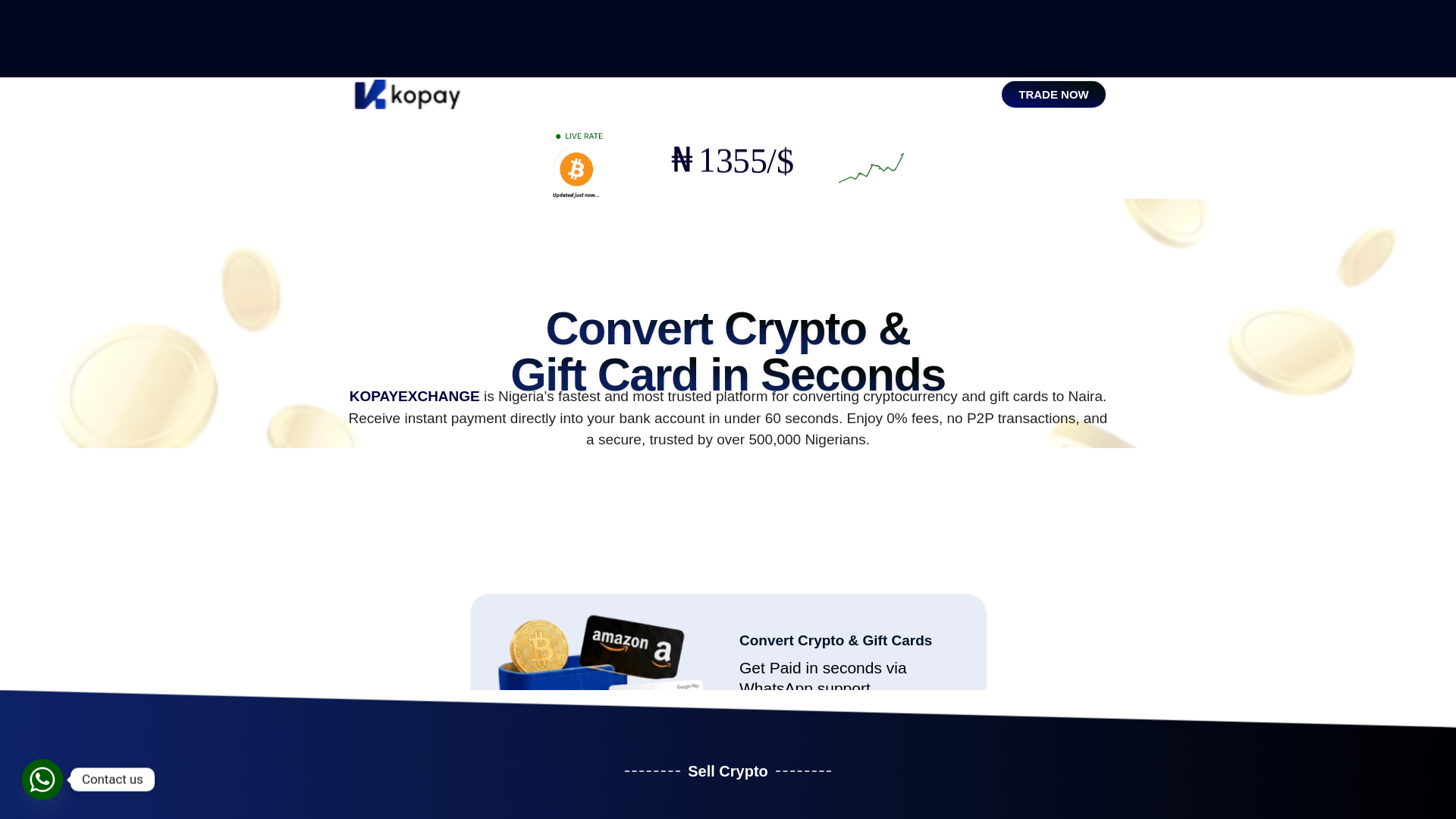 Screenshot of kopayexchange.com