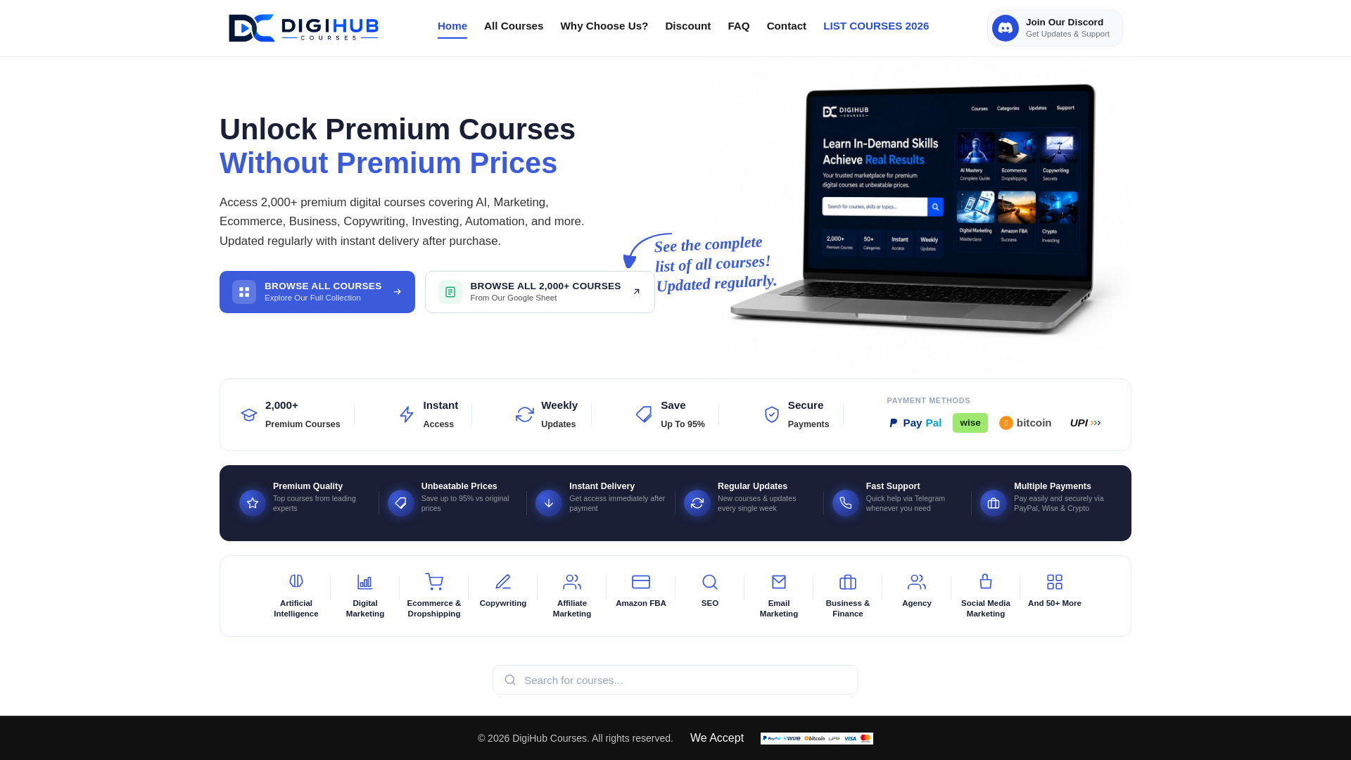 Screenshot of digihubcourses.com