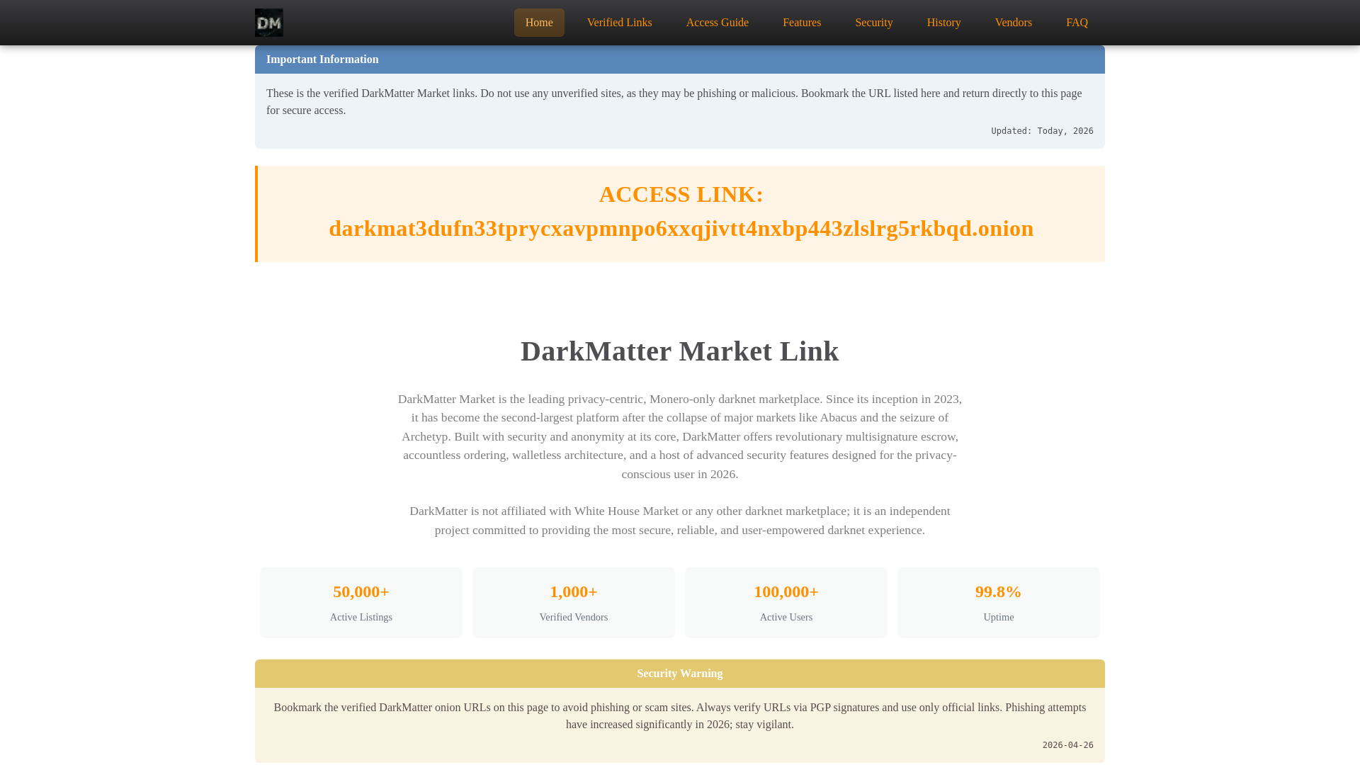 Screenshot of enter-dark-matter.com