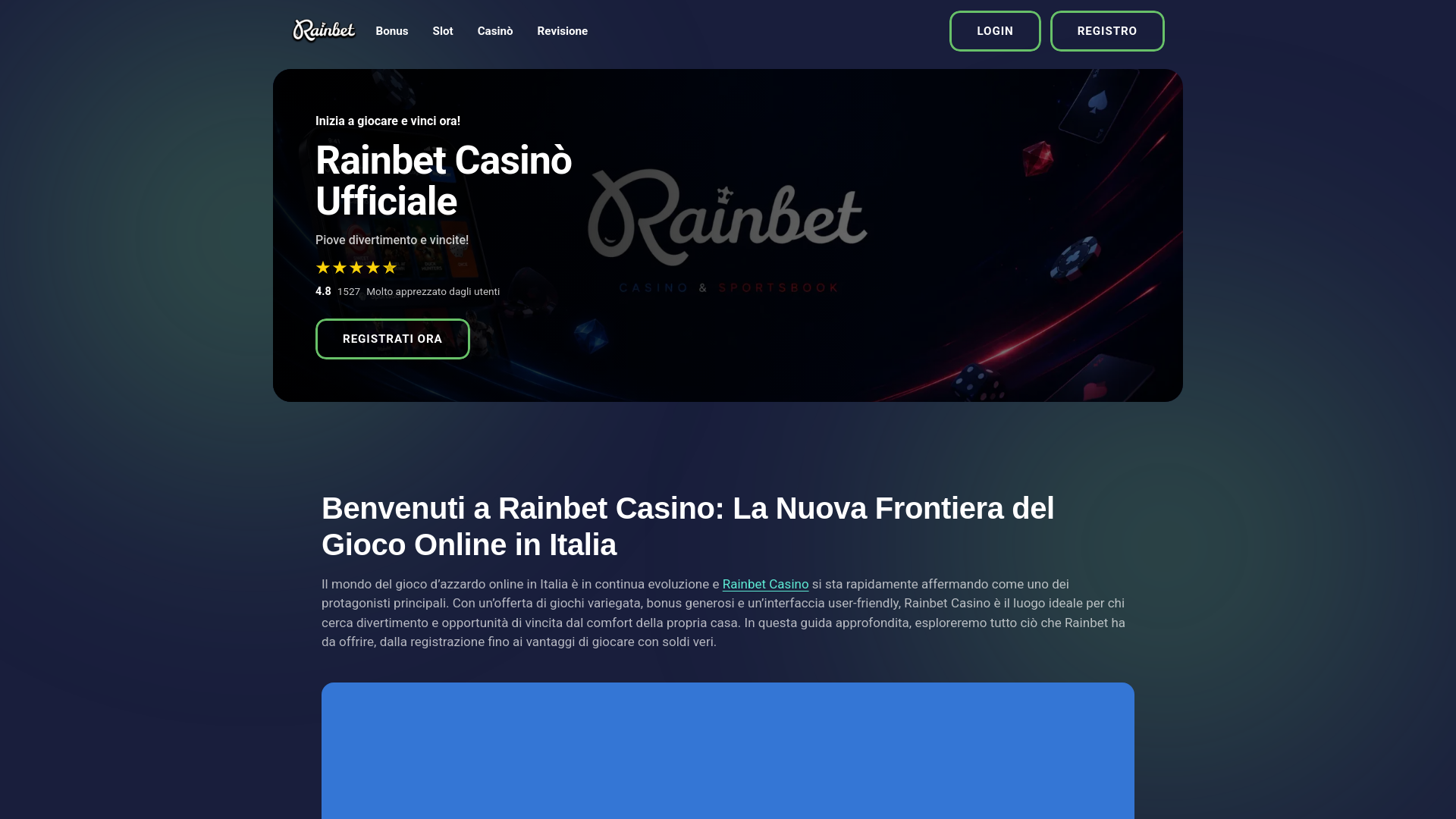Stored capture of rainbet-itcasino.com