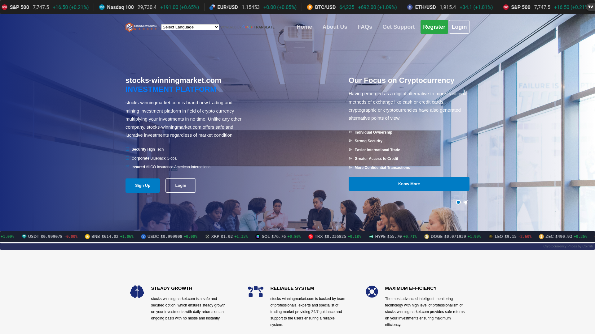 Screenshot of stocks-winningmarket.com