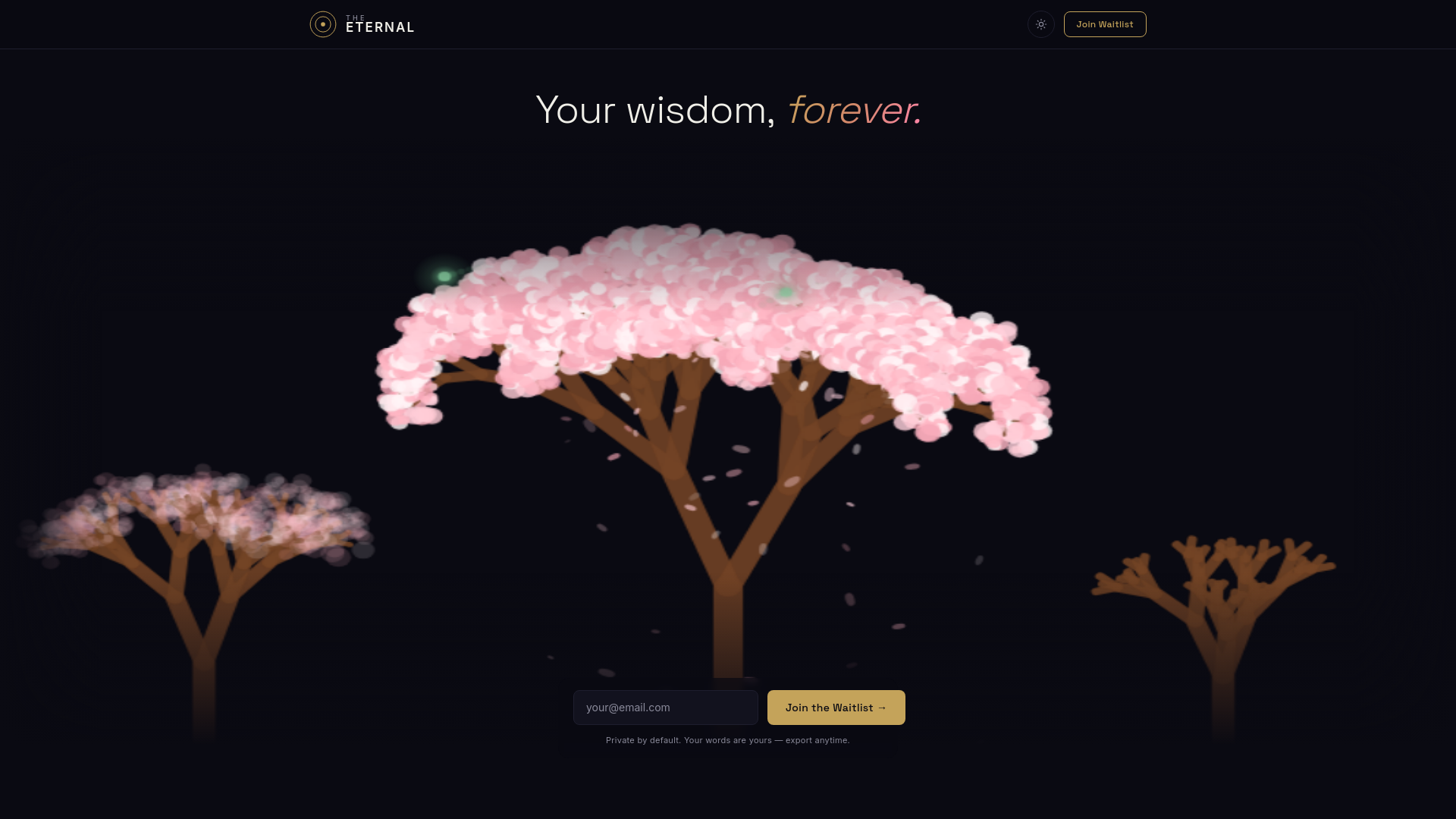Screenshot of theeternal.love