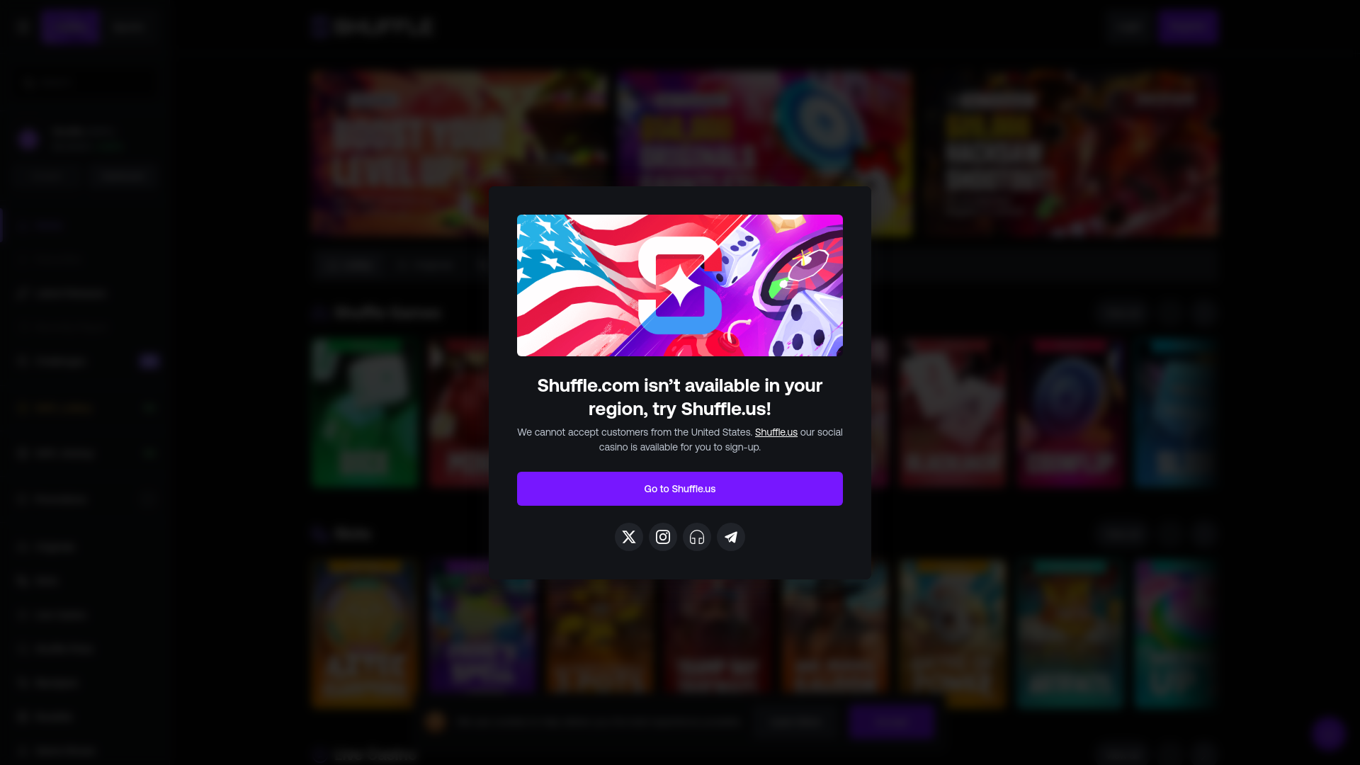 Screenshot of shuffle888.com