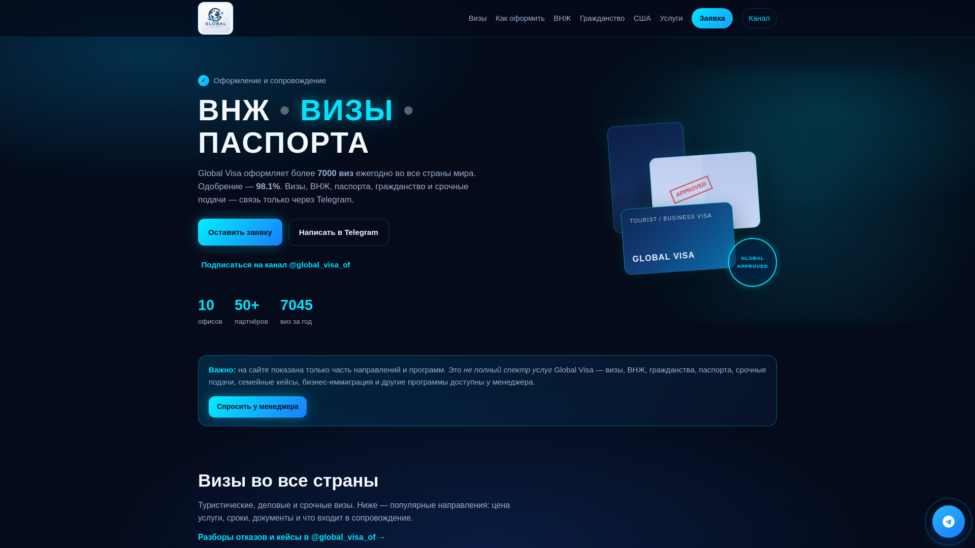 Screenshot of global-visa.live