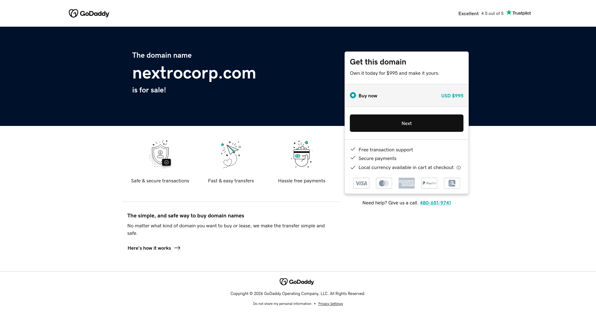 Screenshot of nextrocorp.com