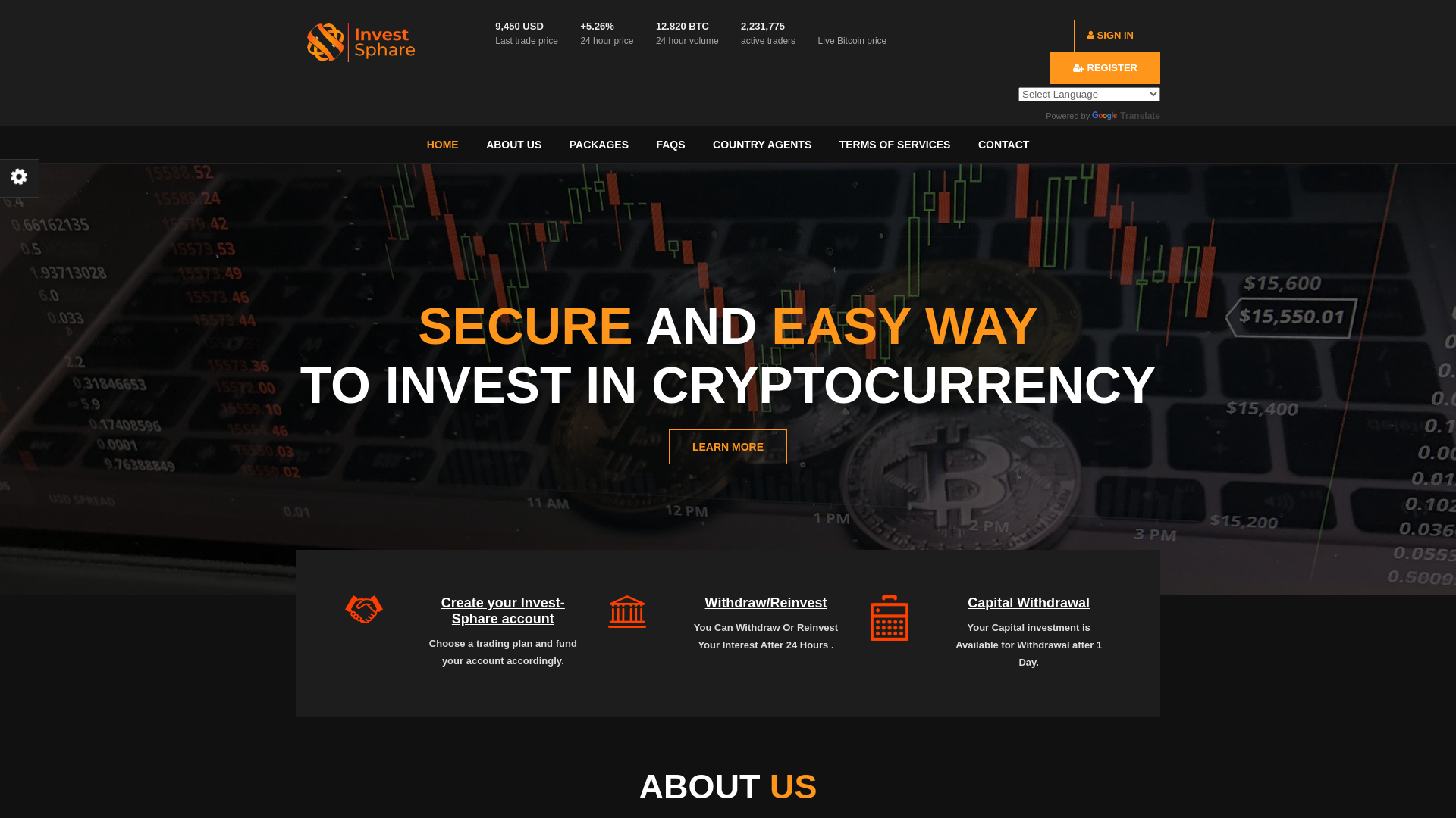 Stored capture of investsphare.net