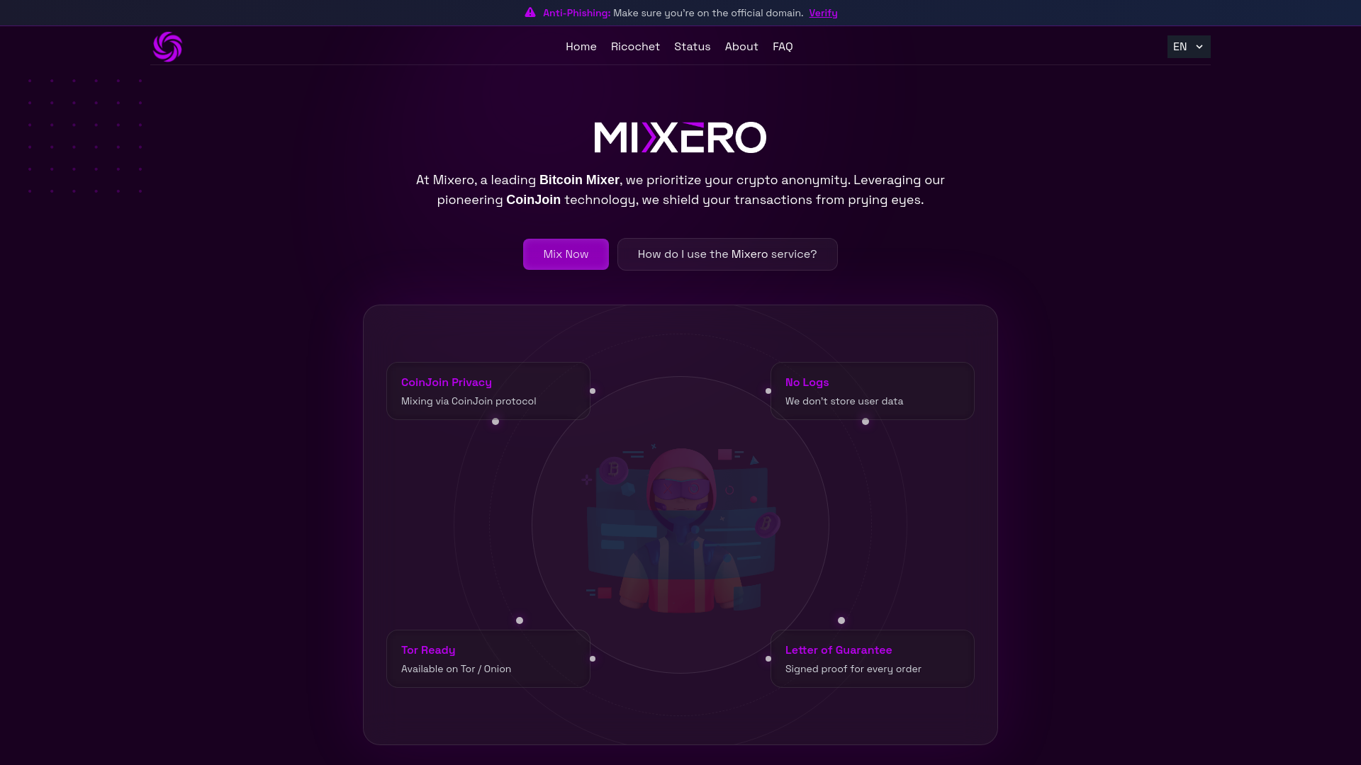 Screenshot of mixero.org