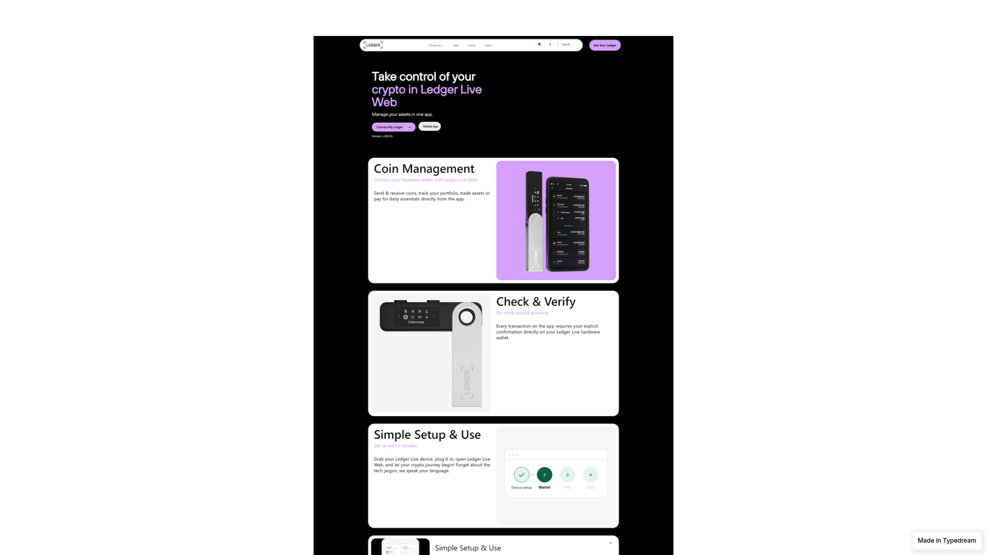 Screenshot of ledger-eng-start.typedream.app