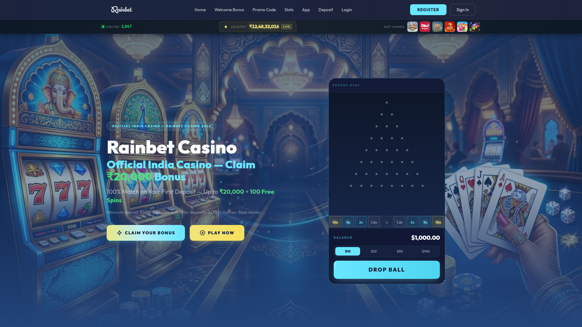 Stored capture of rainbet-casino-in.com