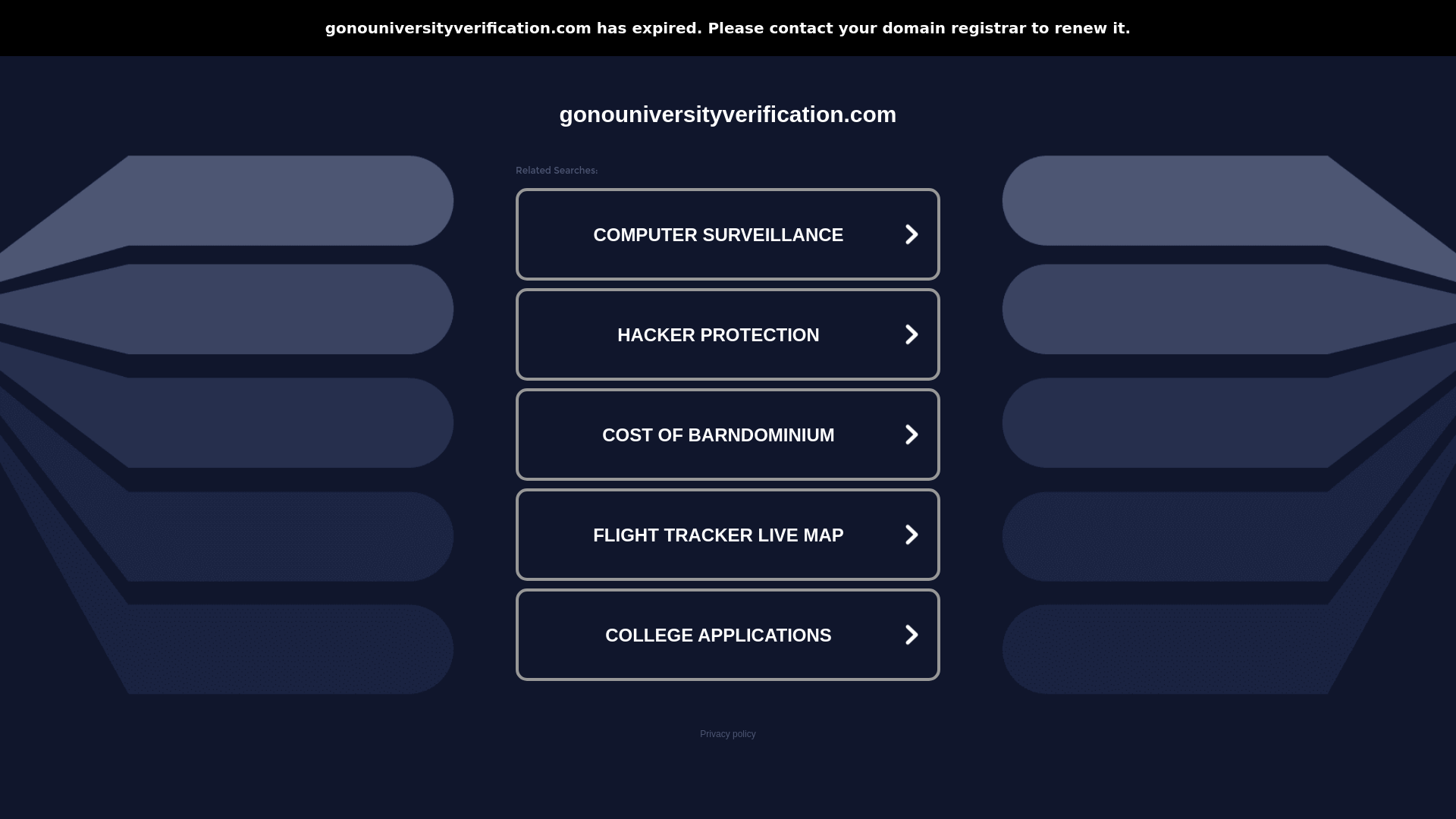 Stored capture of gonouniversityverification.com