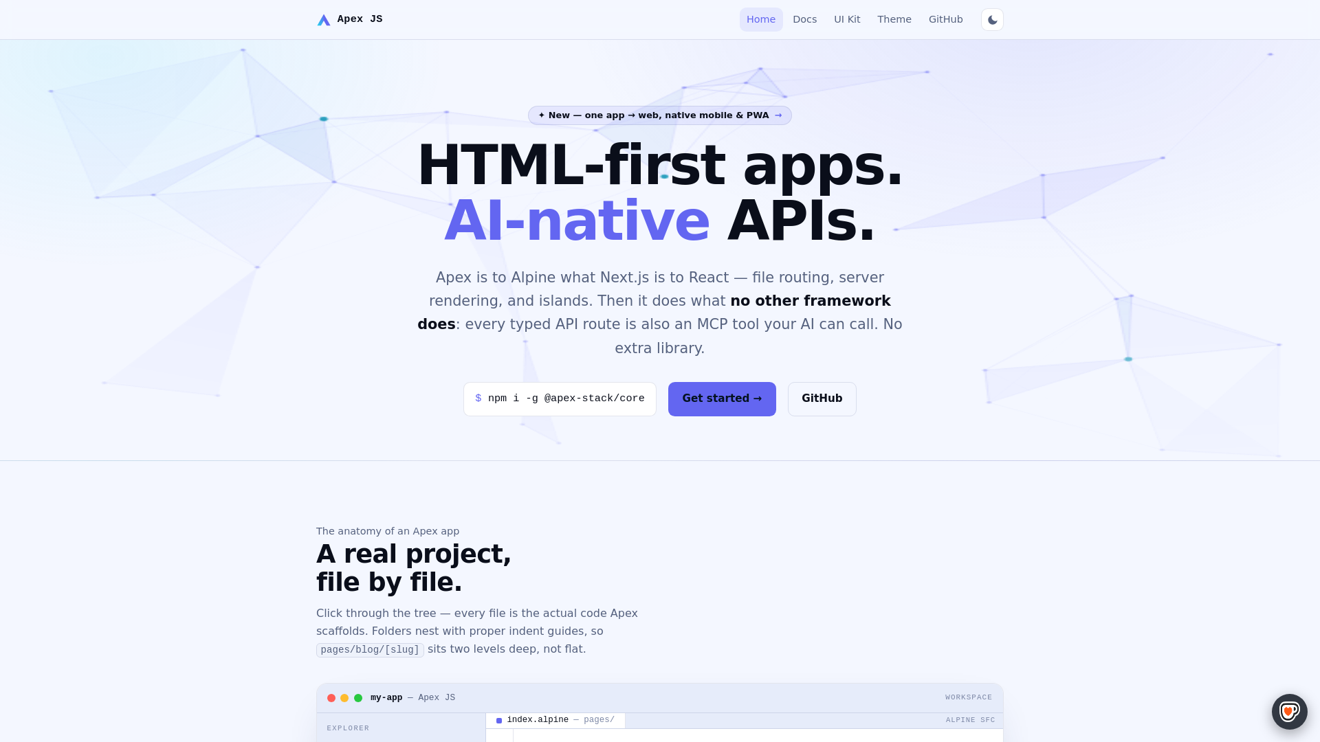 Screenshot of apexjs.site