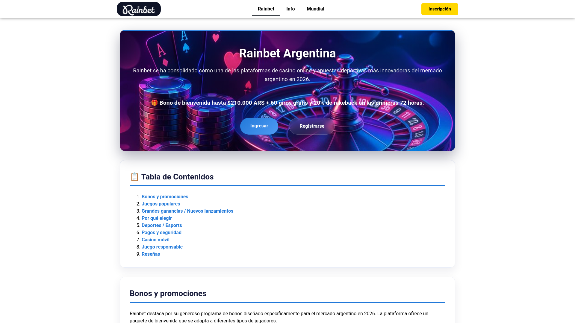 Screenshot of rainbetar.com