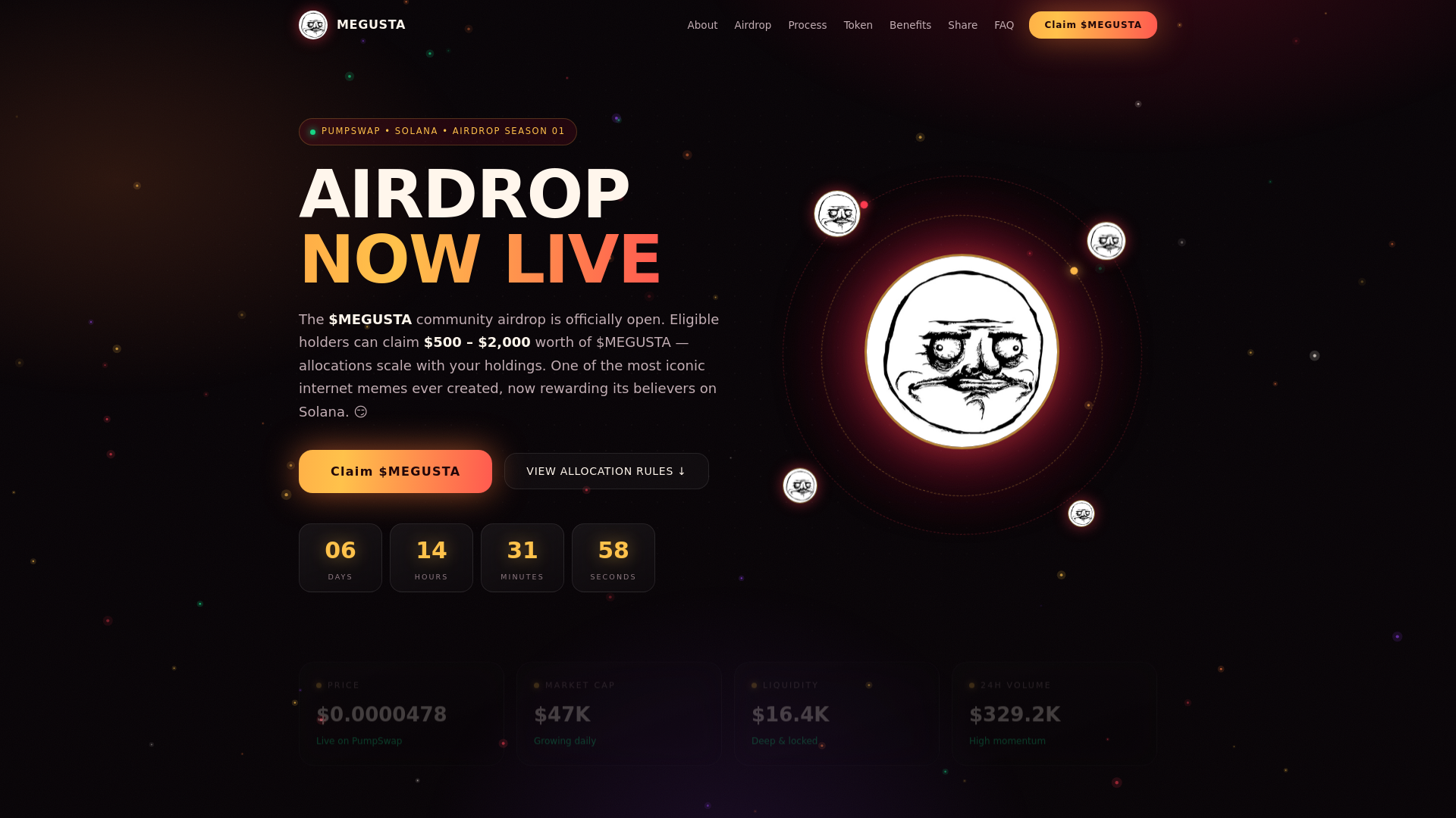 Screenshot of megusta-airdrop.xyz