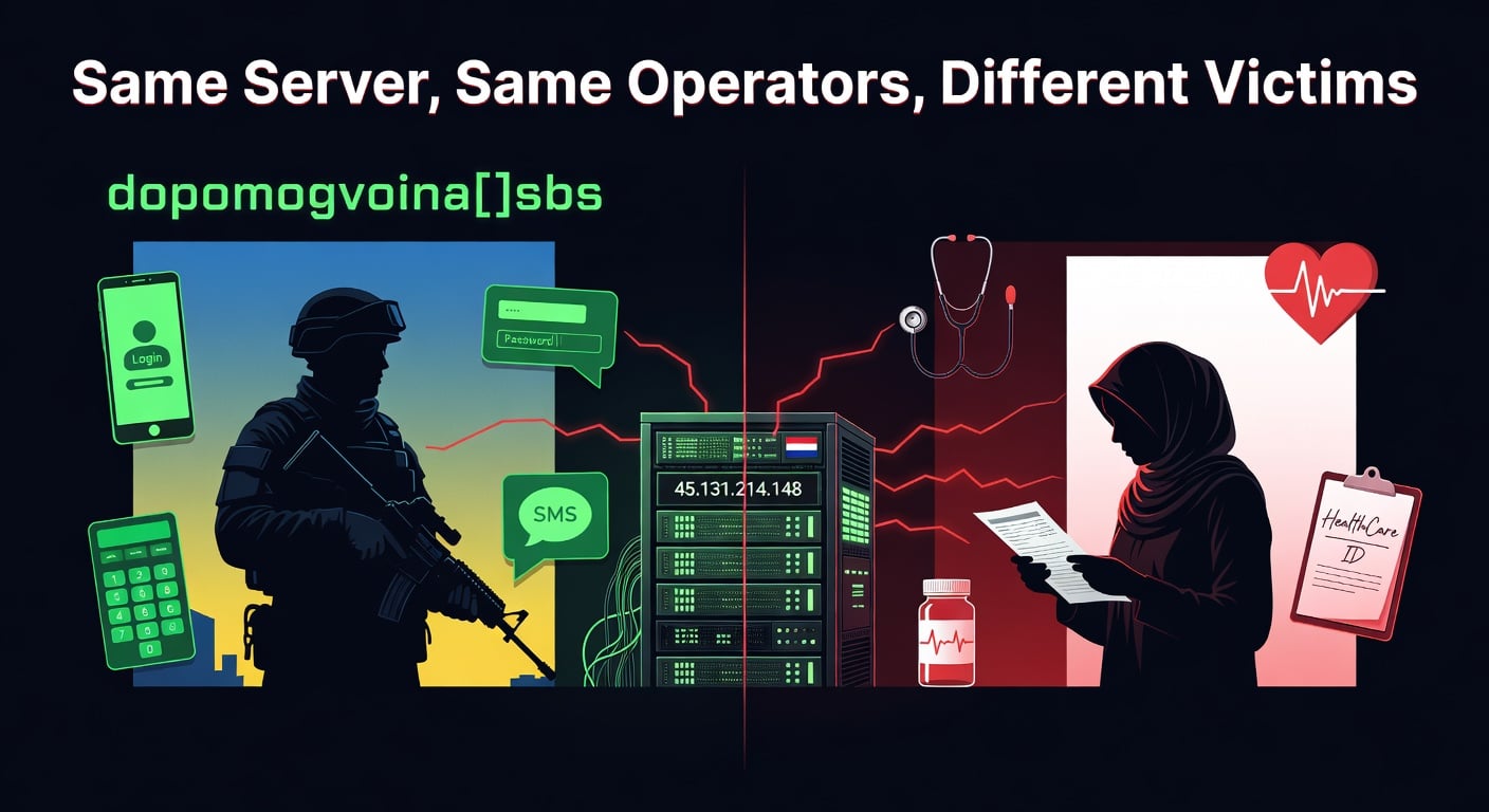 Two phishing projects running on the same server — Ukrainian military aid and Indonesian health insurance