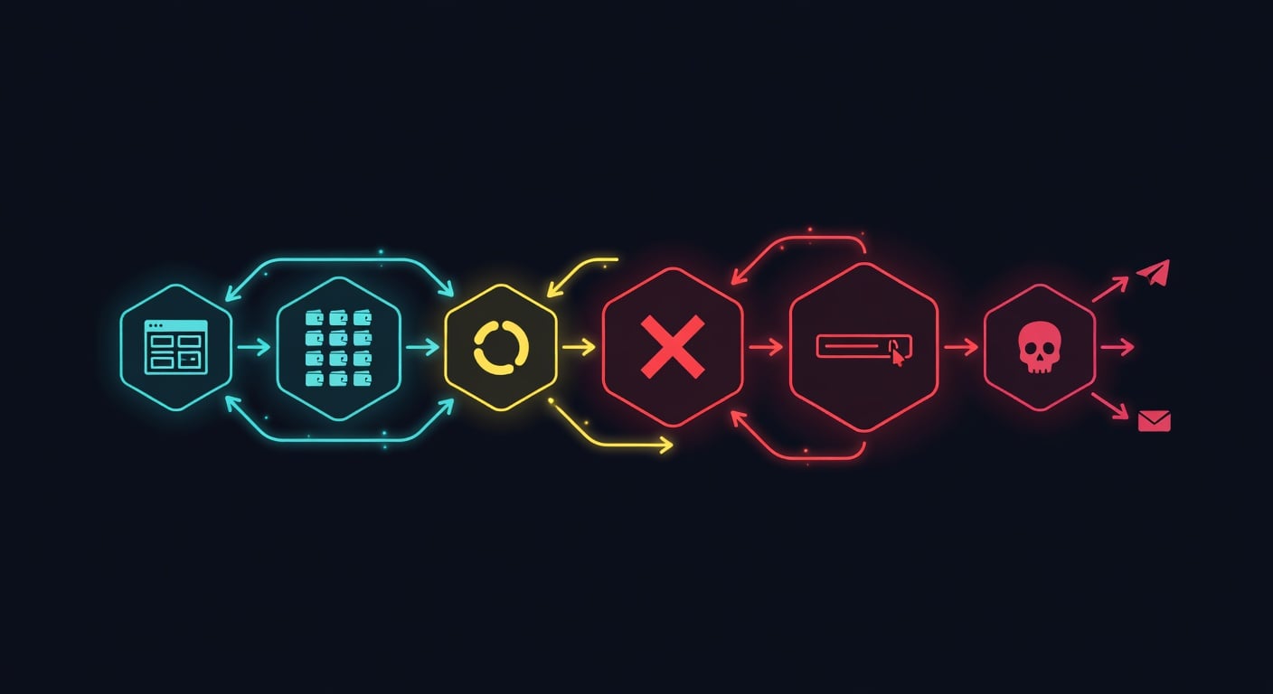 Six-step crypto phishing attack chain