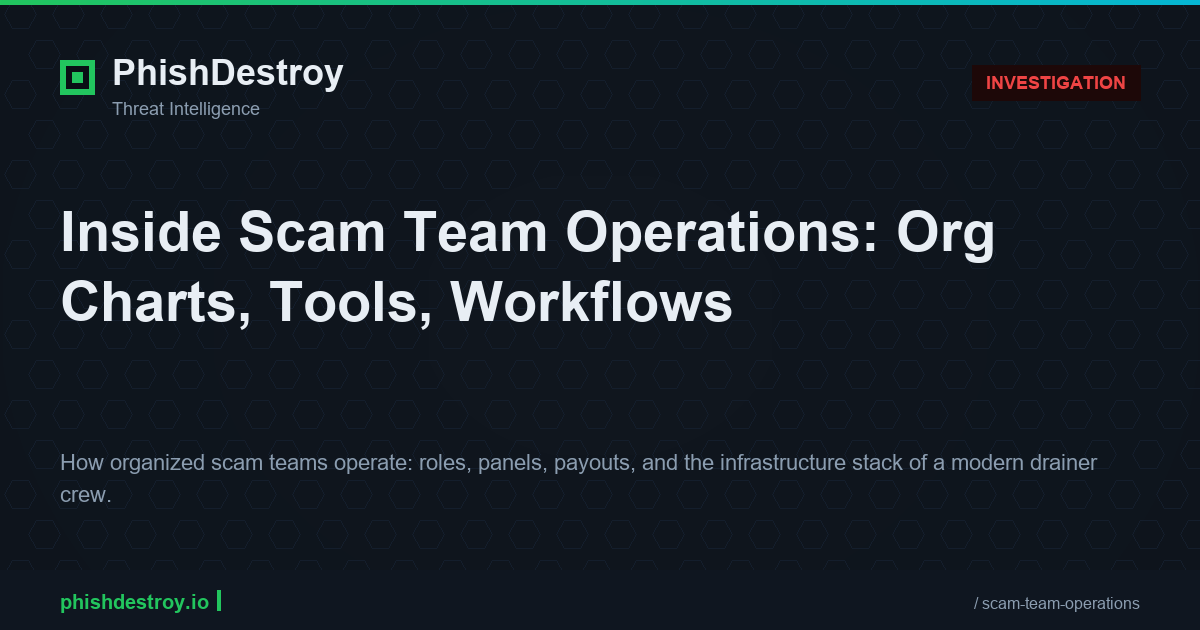 Scam Team Operations