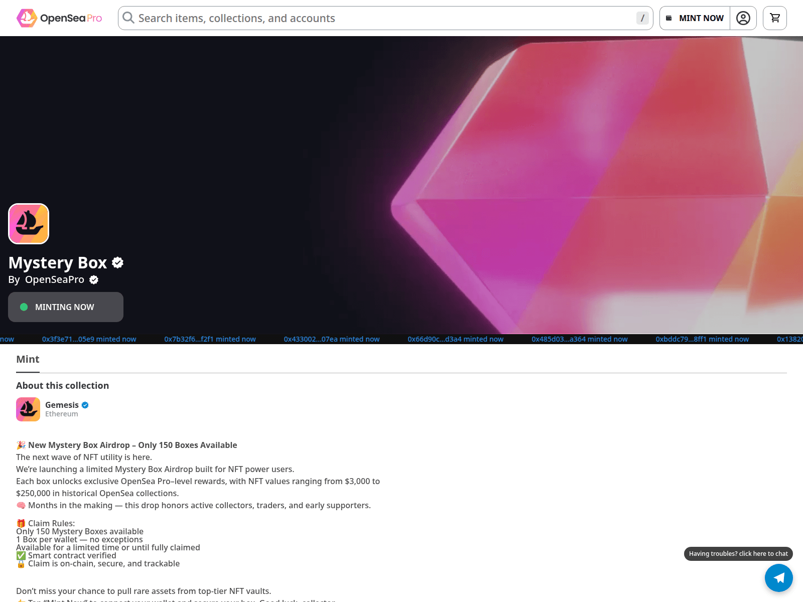 Captura de opensea-io-live.netlify.app