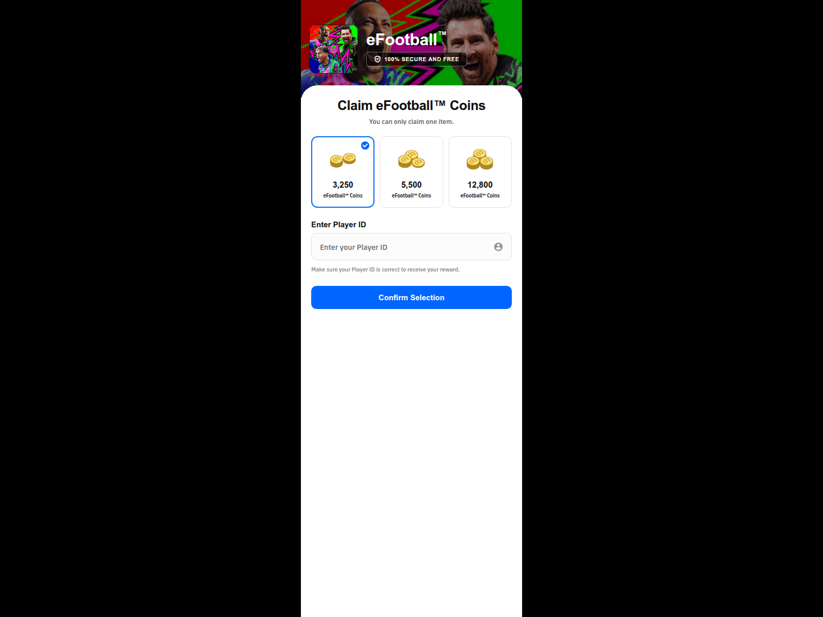 截图： efootballcoins.com