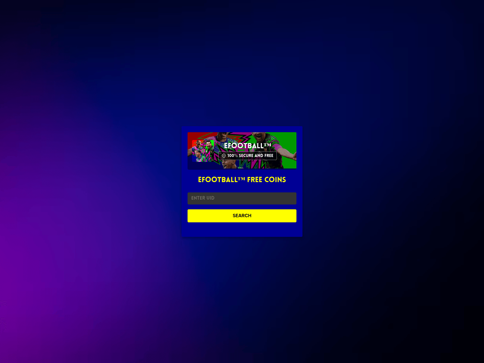 Tangkapan layar efootballfreerewards.com