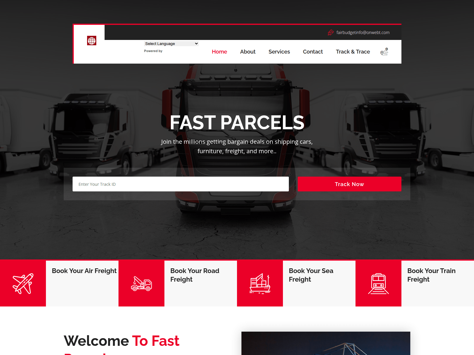 Captura de fastparcels.onntw.com