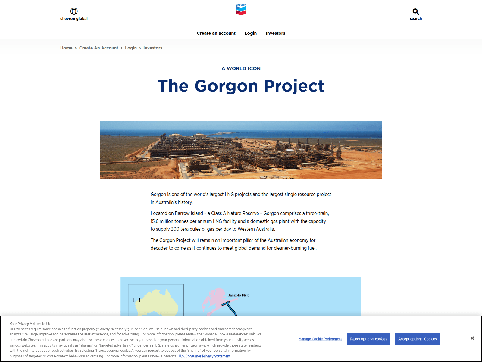 Captura de gorgonchevronproject.com