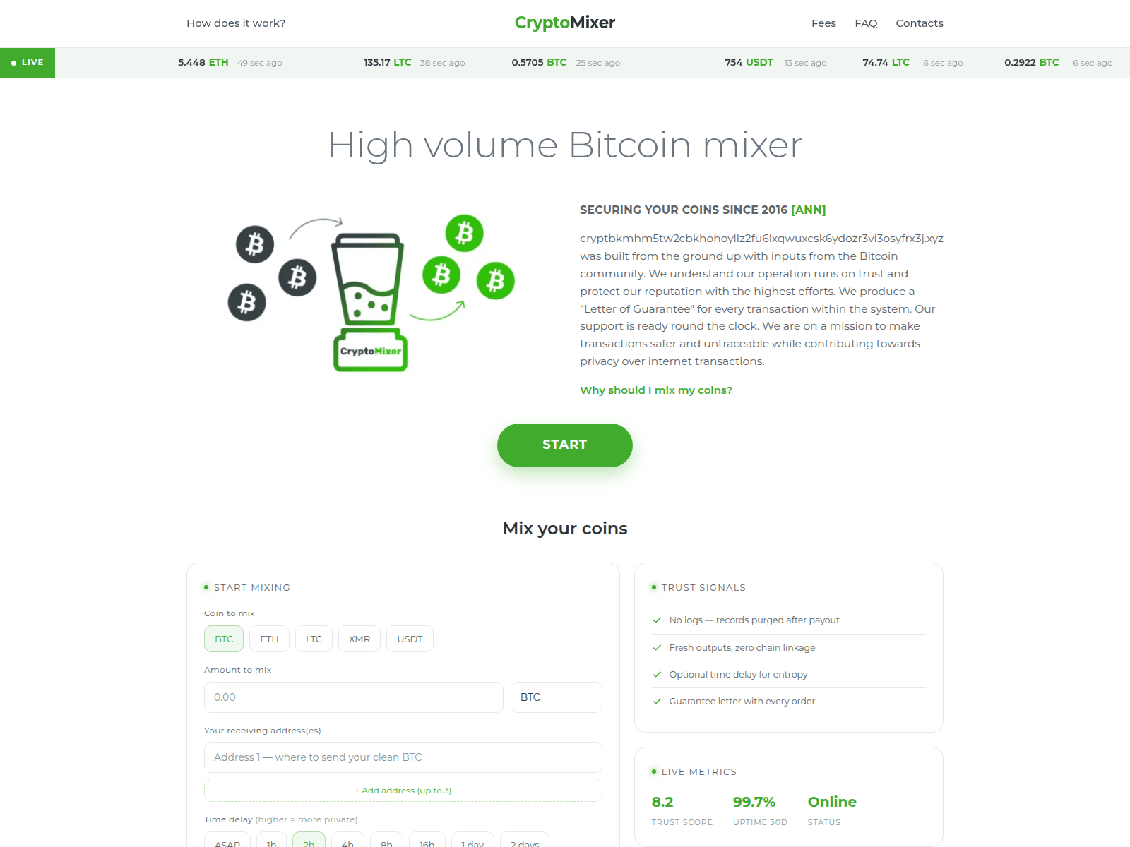 Captura de cryptomixermixcrypto.top