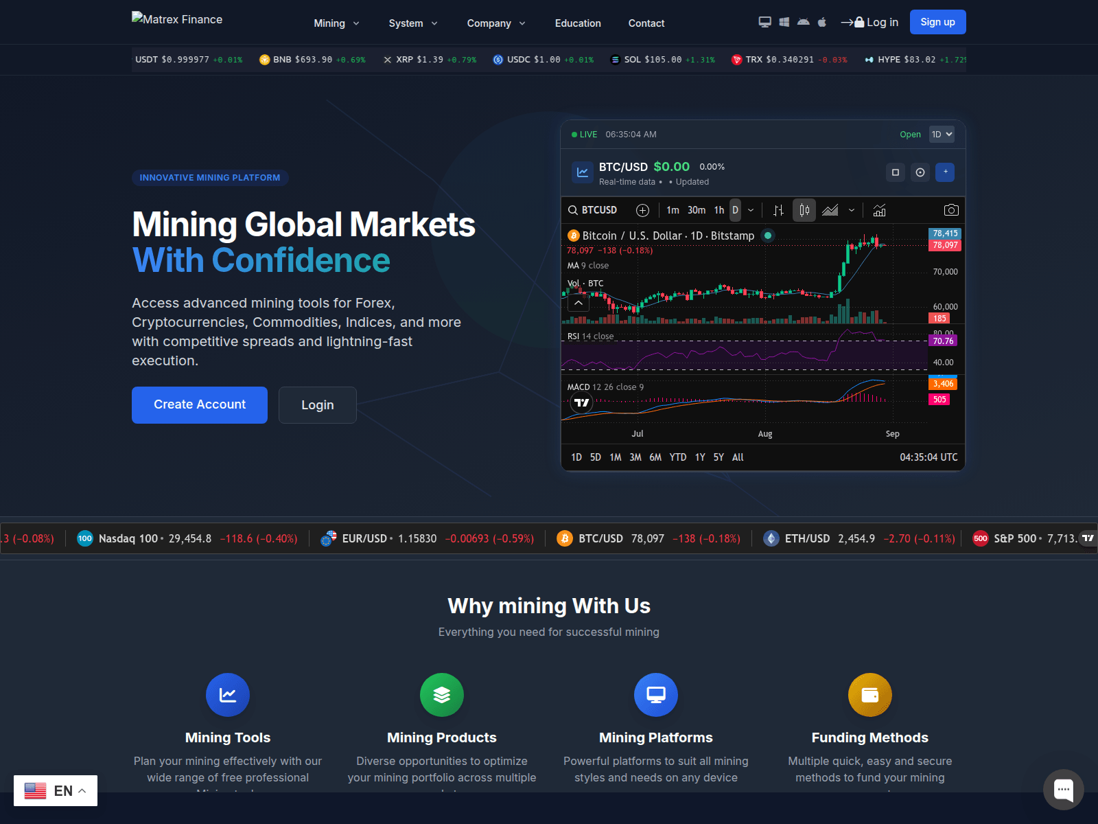 截图： matrexfinance.company