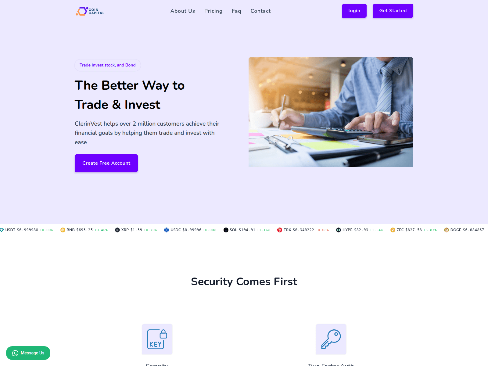 截图： coincapitalhub.com