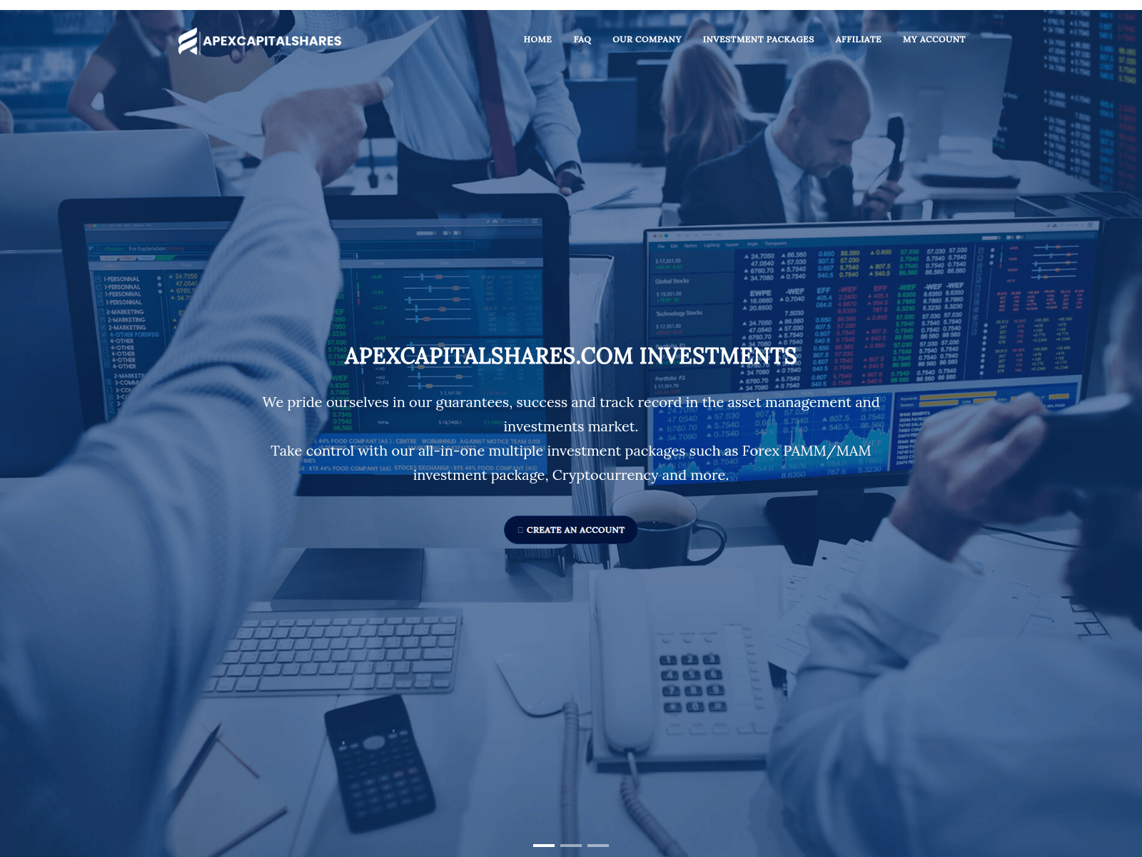 스크린샷: apexcapitalshares.com