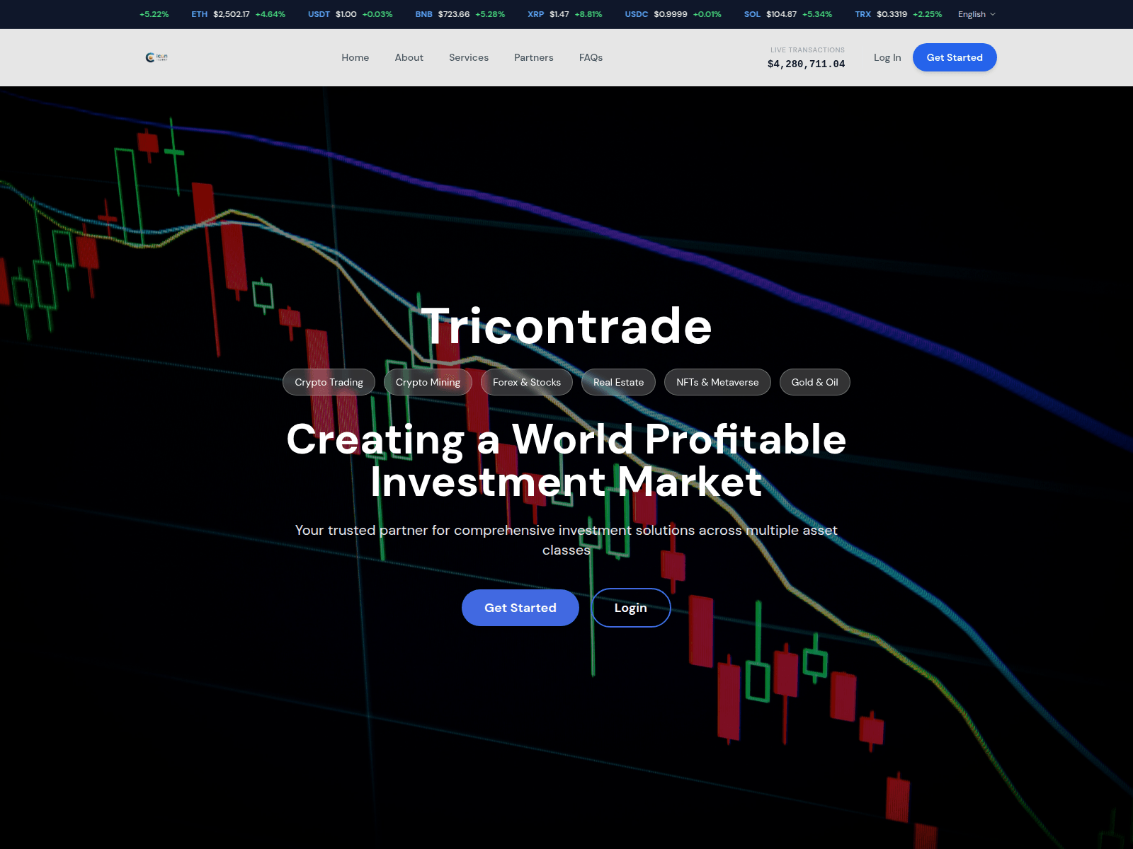 스크린샷: tricontrade.com