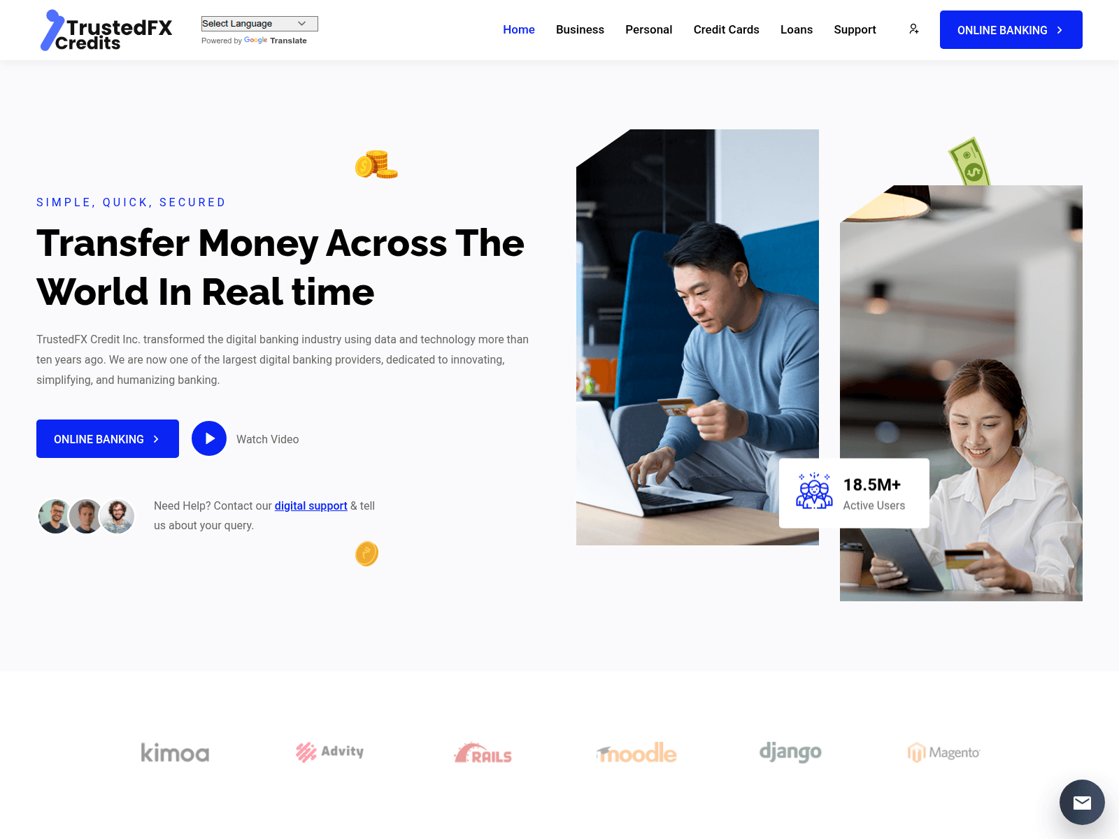 Schermata di trustedfxcredits.com