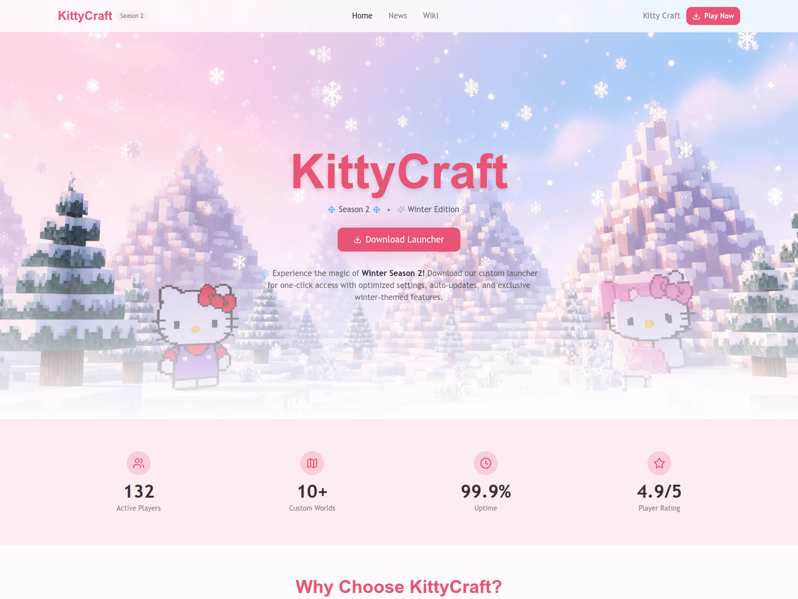 Schermata di kittycraftsmp.com