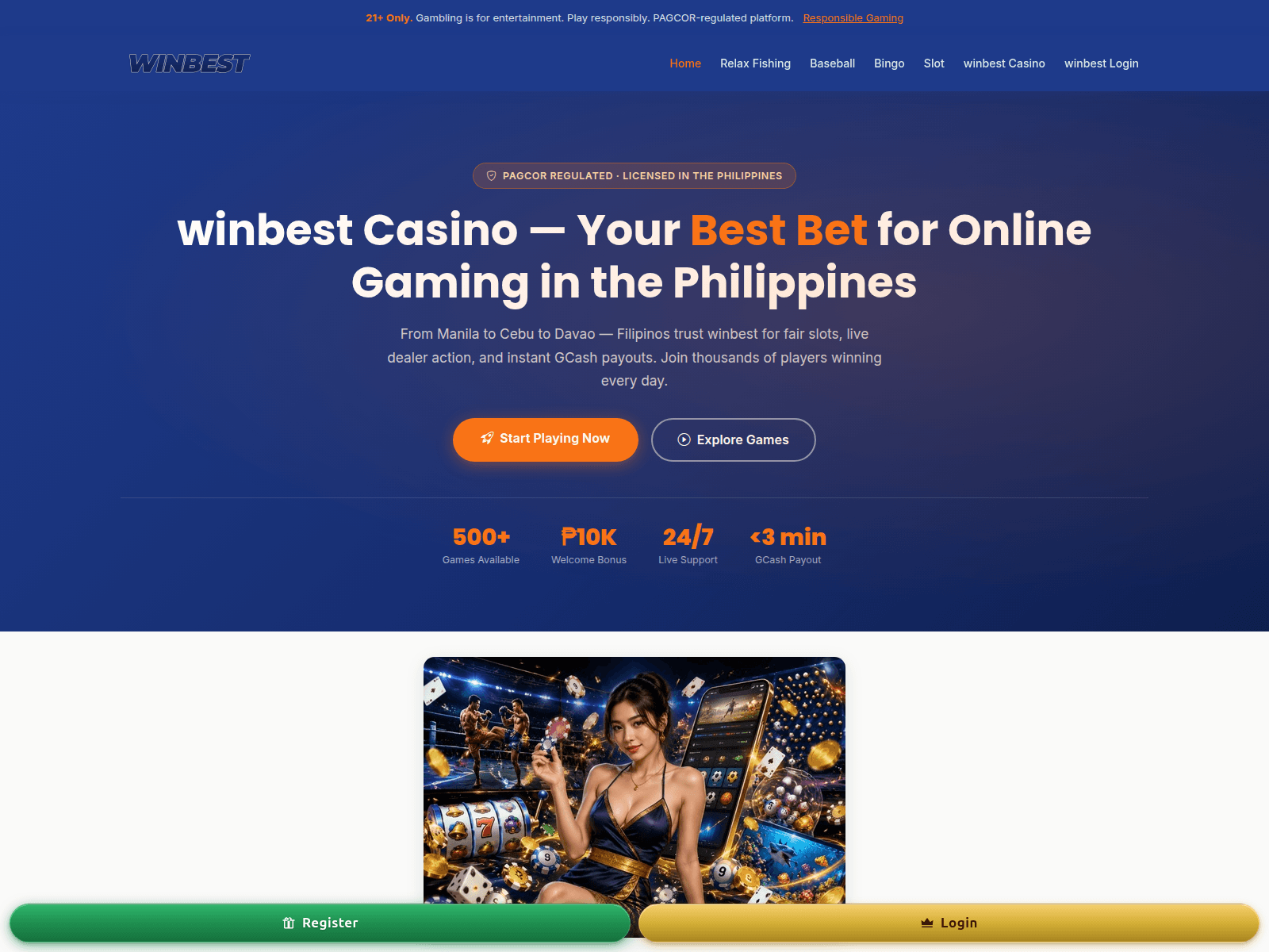Schermata di winbest.asia