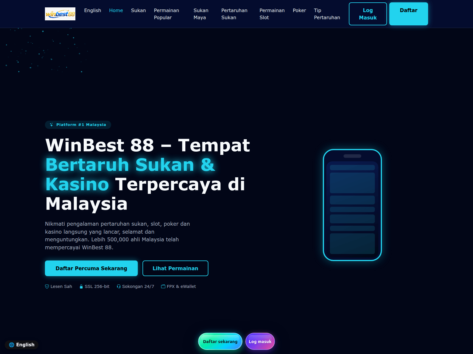 Screenshot of winbest88.my