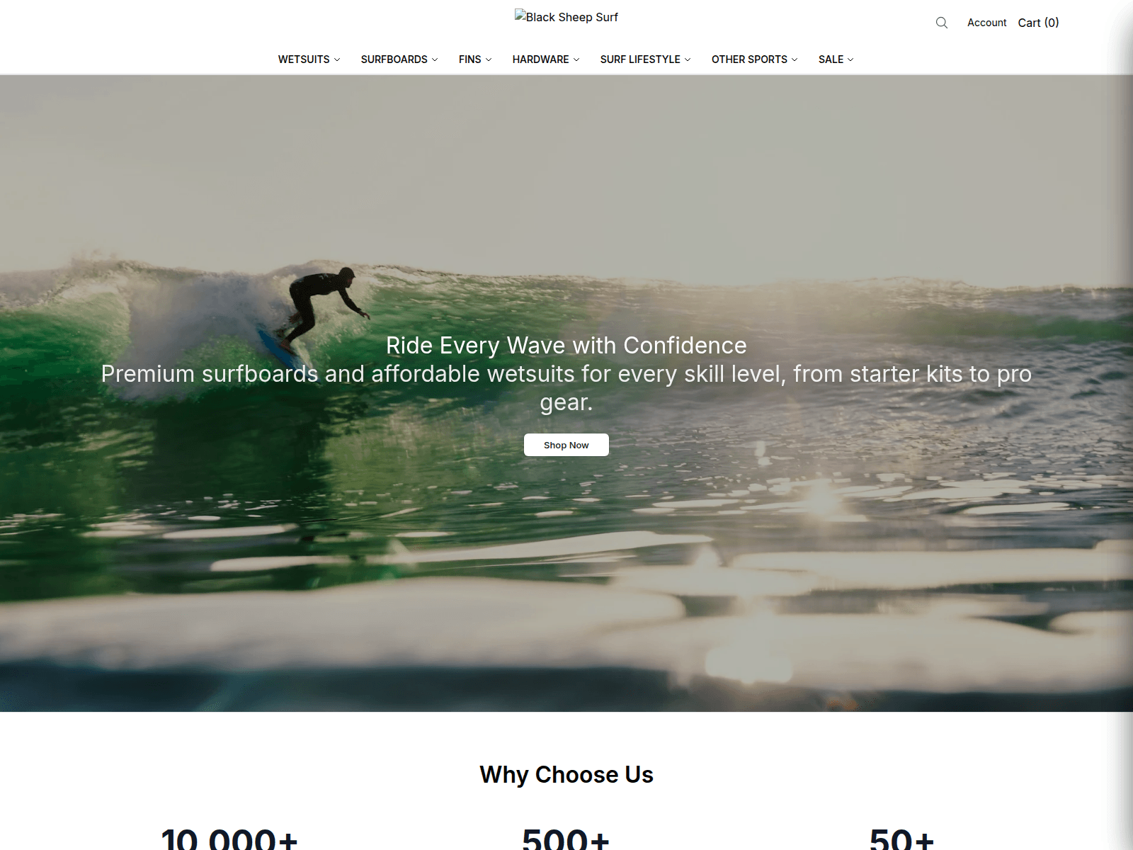 Capture de blacksheepsurfcoshop.shop