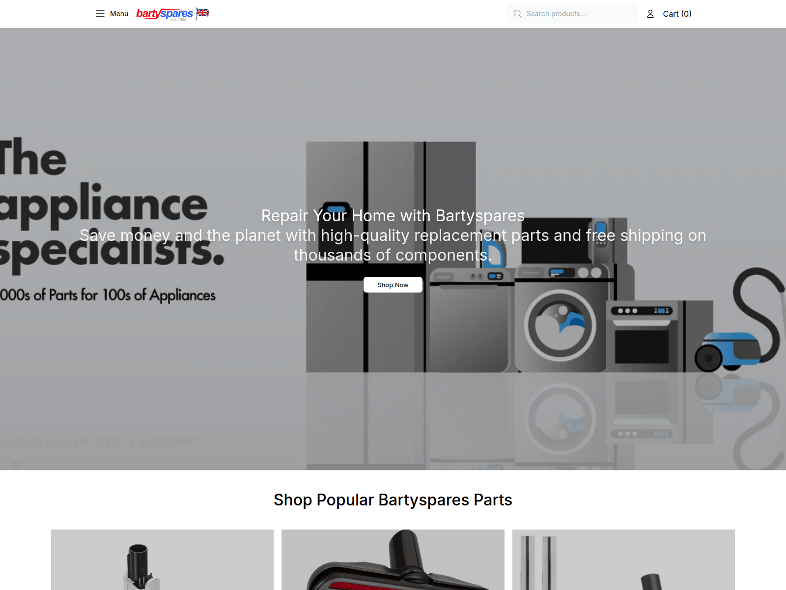 Captura de bartysparesgarage.shop