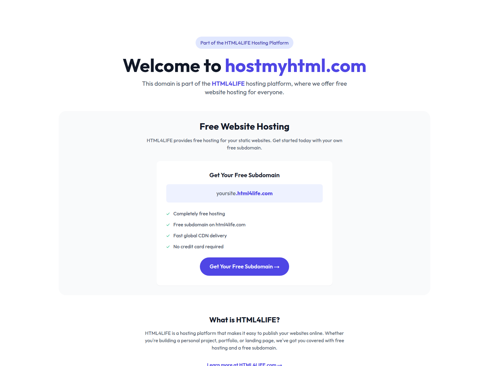 Tangkapan layar hostmyhtml.com