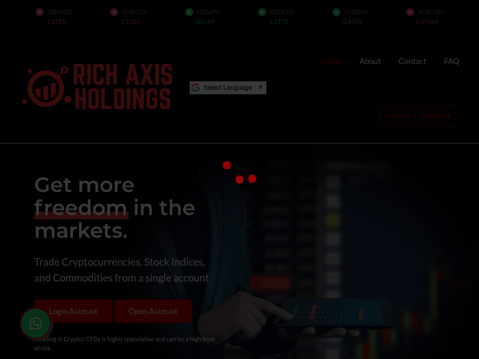 Screenshot of richaxisholdings.com