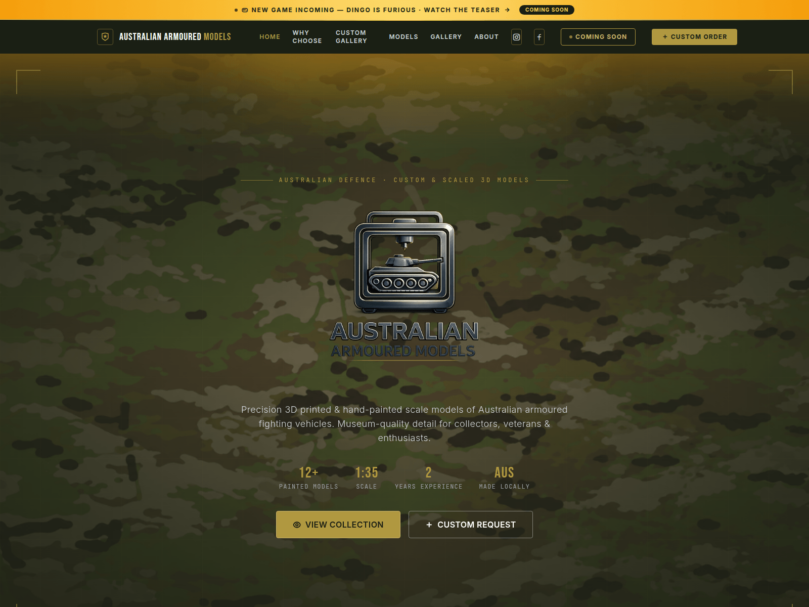 Screenshot of australianarmouredmodels.com