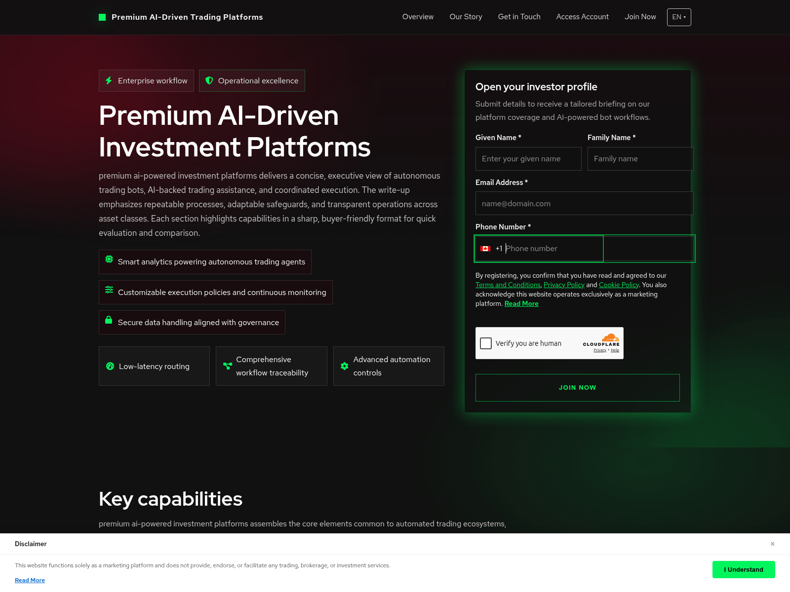 スクリーンショット： ai-poweredinvestmentplatforms.pro