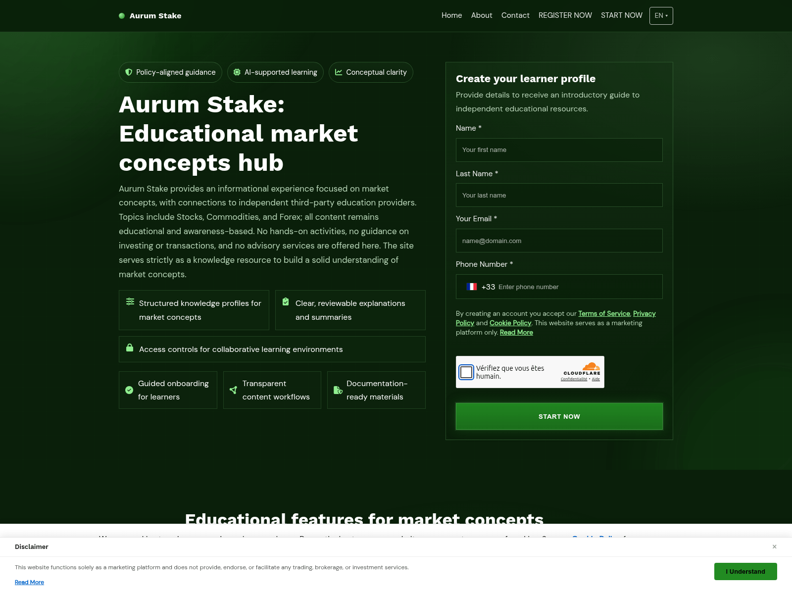 Screenshot of aurumstake-software.com